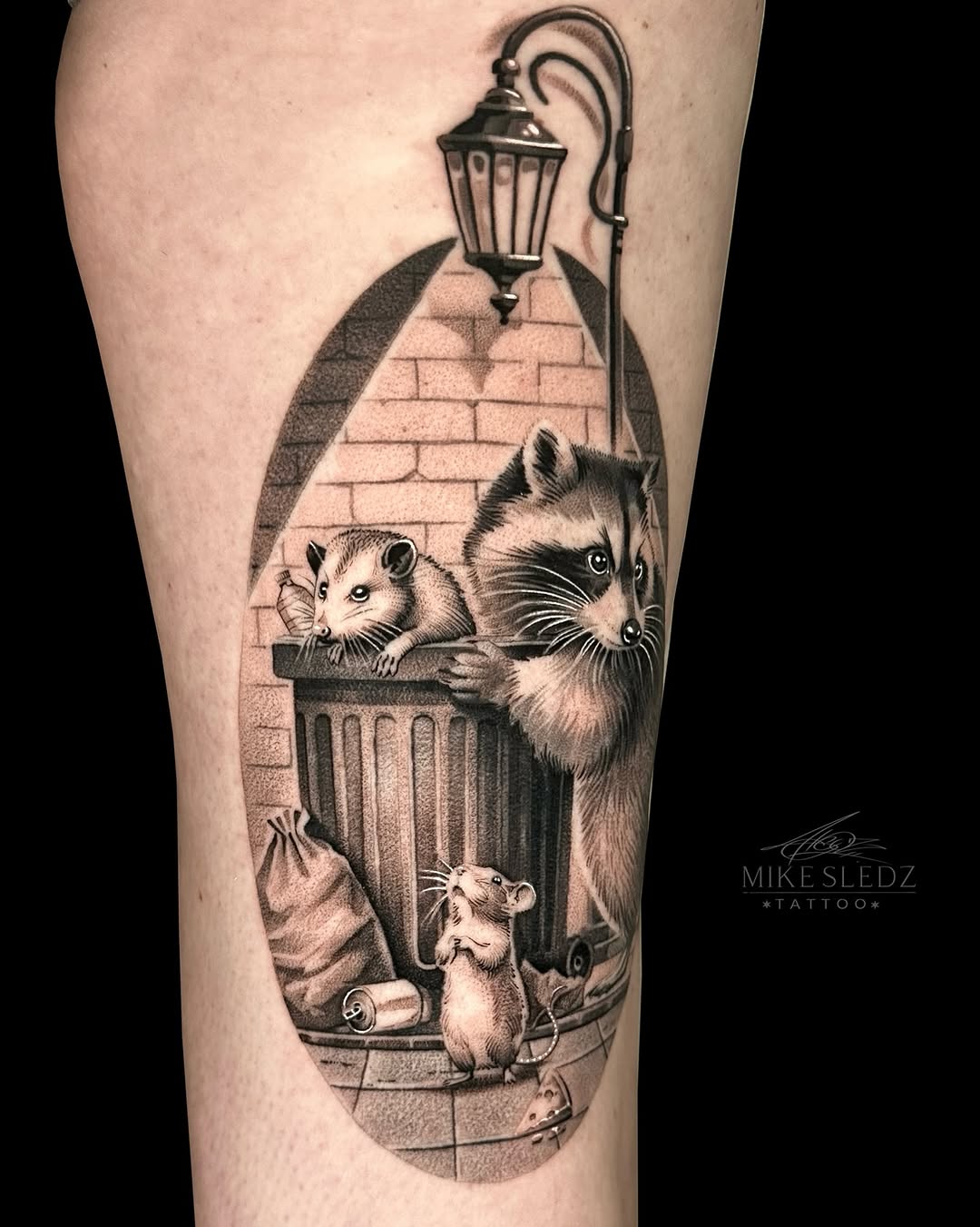 Tattoo by @mikesledz — realism, black_and_grey