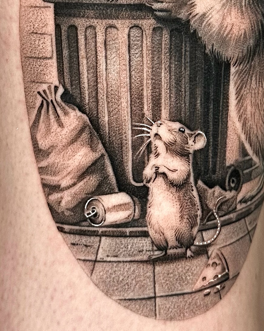 Tattoo by @mikesledz — realism, black_and_grey