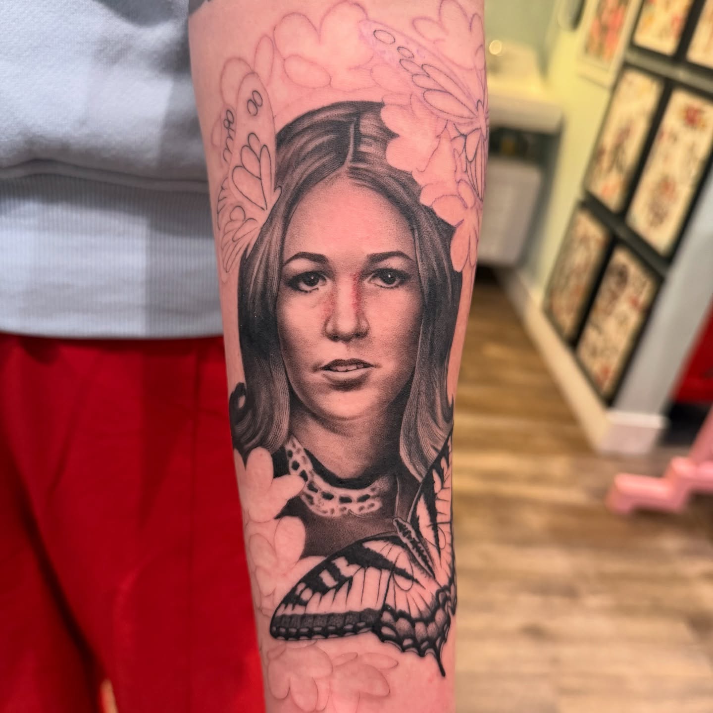 Portrait realism tattoo on the forearm by Angel, Salt Lake City, Utah