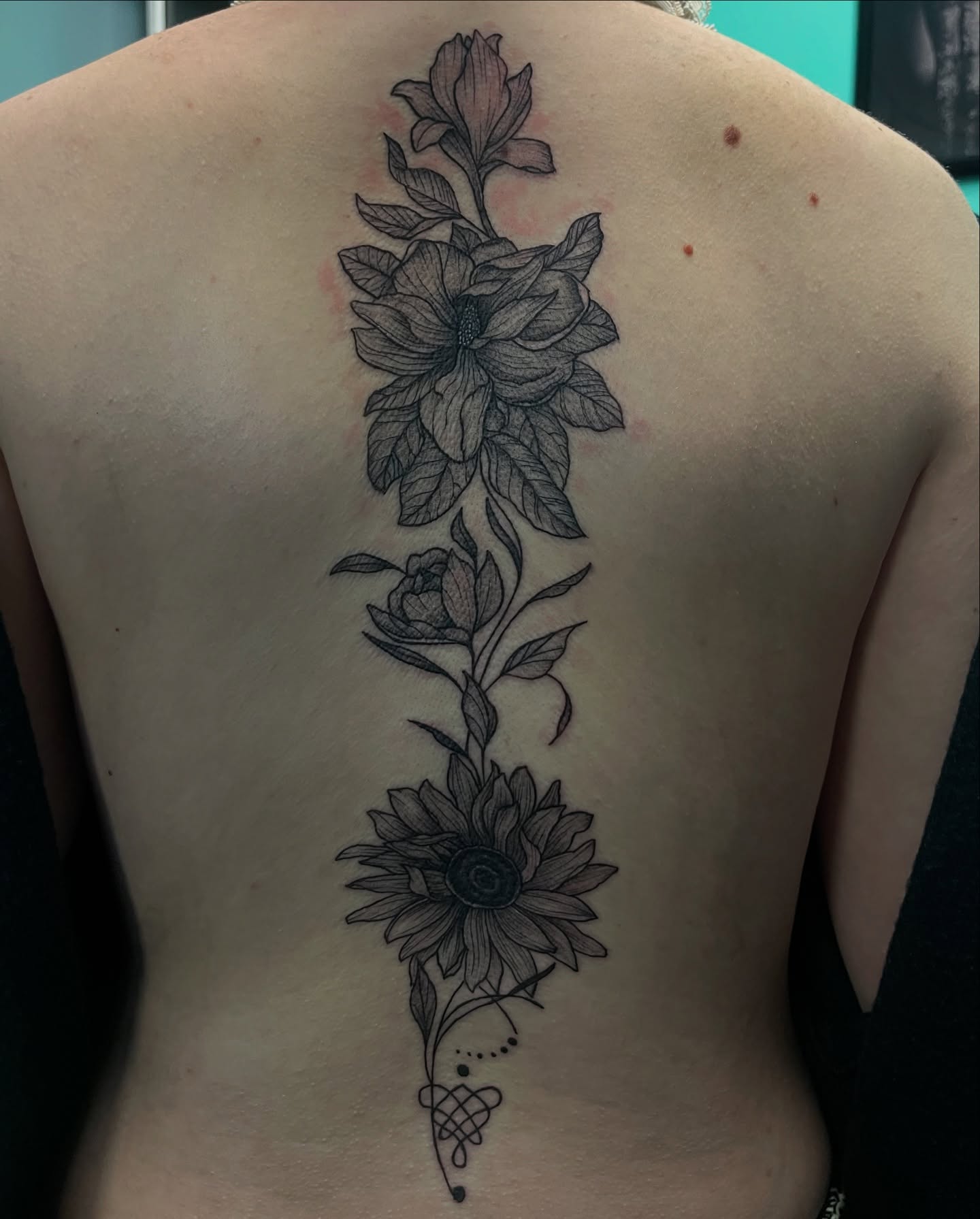 Tattoo by @tat2garrett — black_and_grey, dotwork
