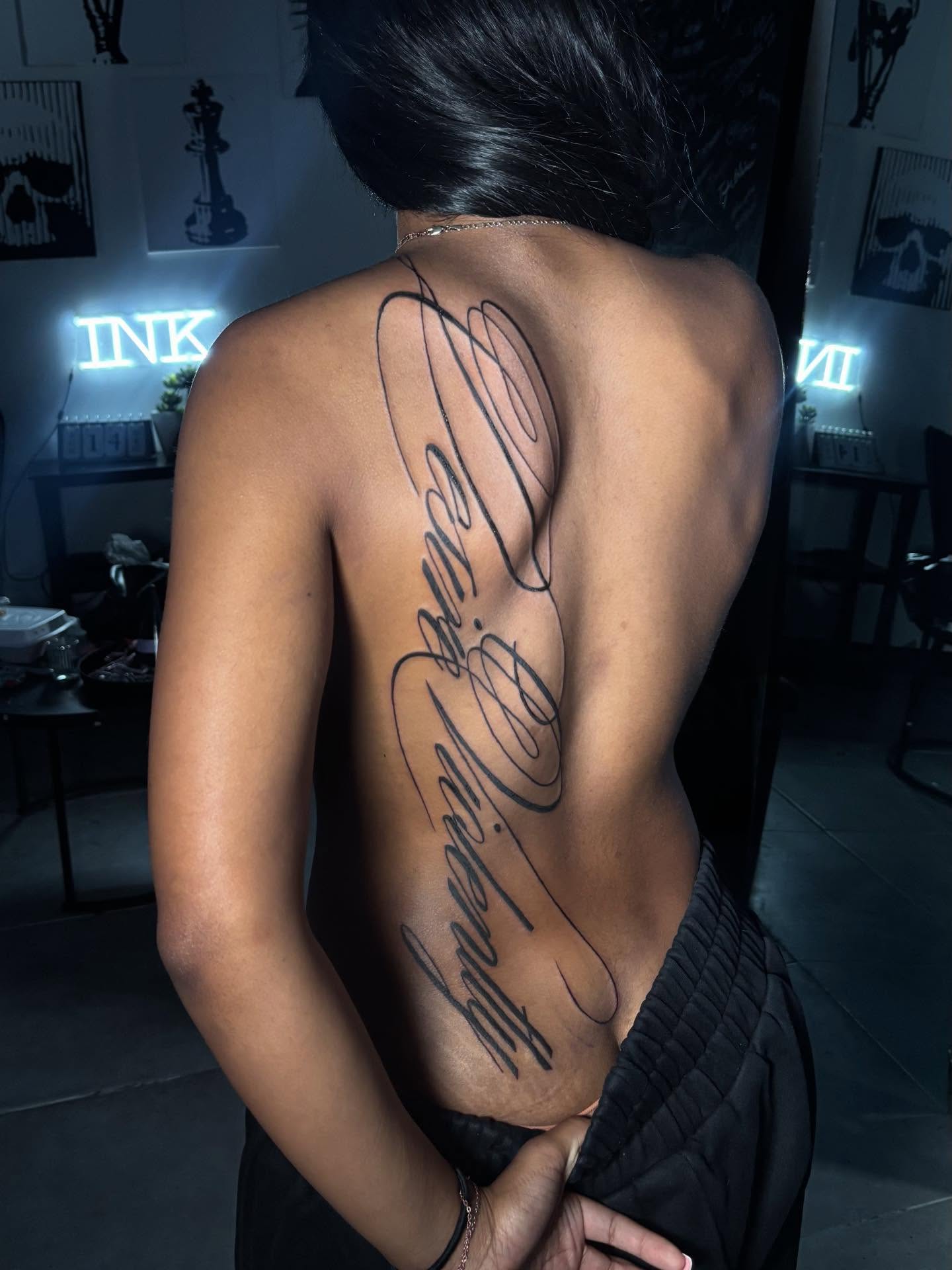 Tattoo by @shyluhv — lettering_script