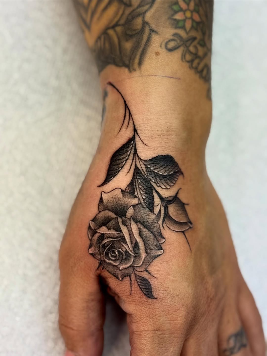 Tattoo by @legoetatts — black_and_grey, realism