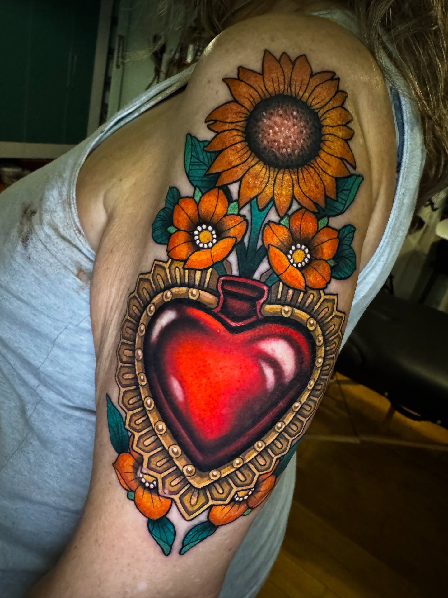 Tattoo by @elliechaseart — american_traditional, realism