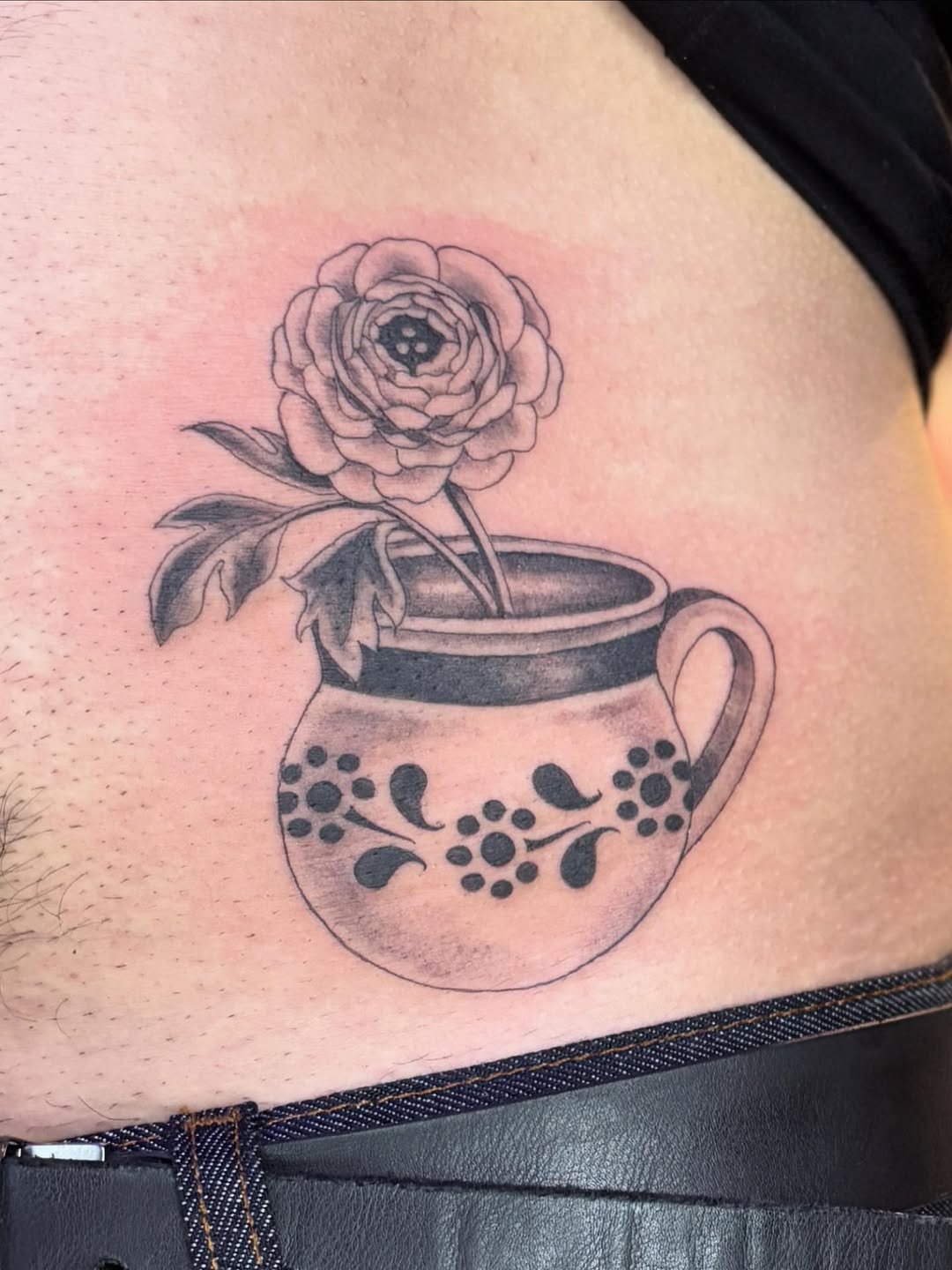 Tattoo by @flowers.for.all.occasions โ black_and_grey, realism