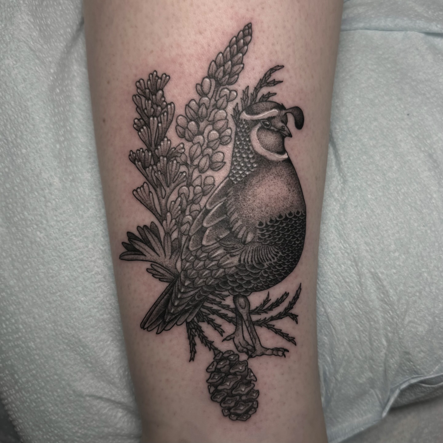 Tattoo by @daniallentattoo — dotwork, realism