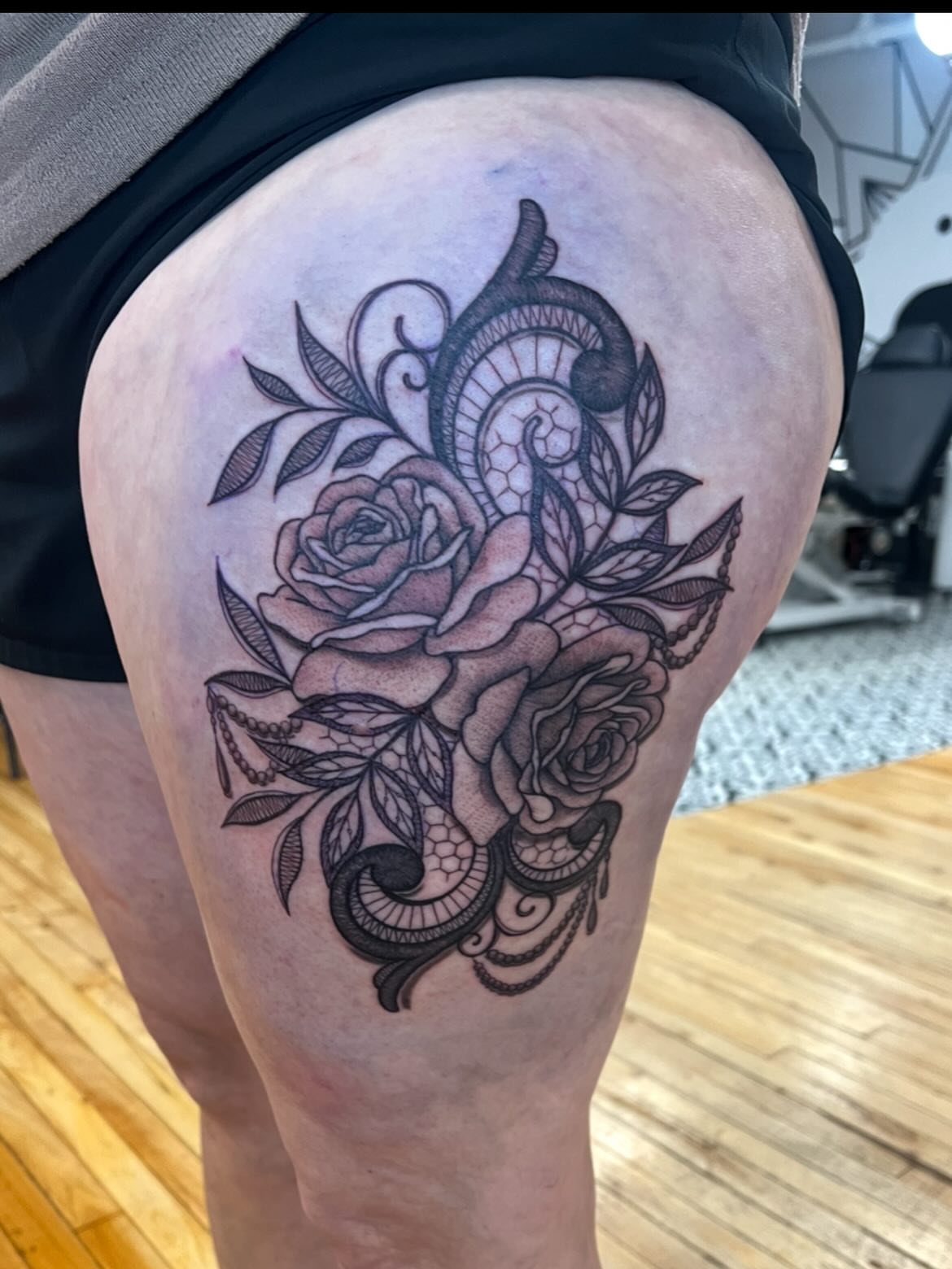 Tattoo by @jazzyhandswpg — black_and_grey, ornamental
