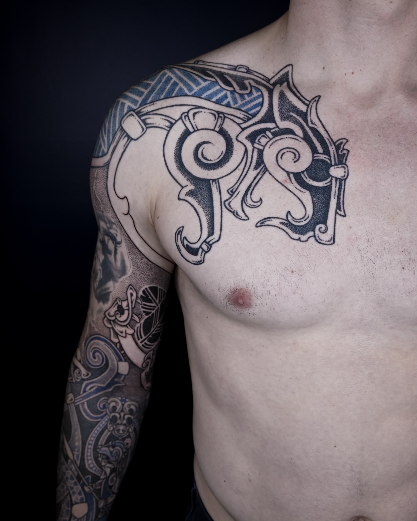 Tattoo by @kintyreink — geometric