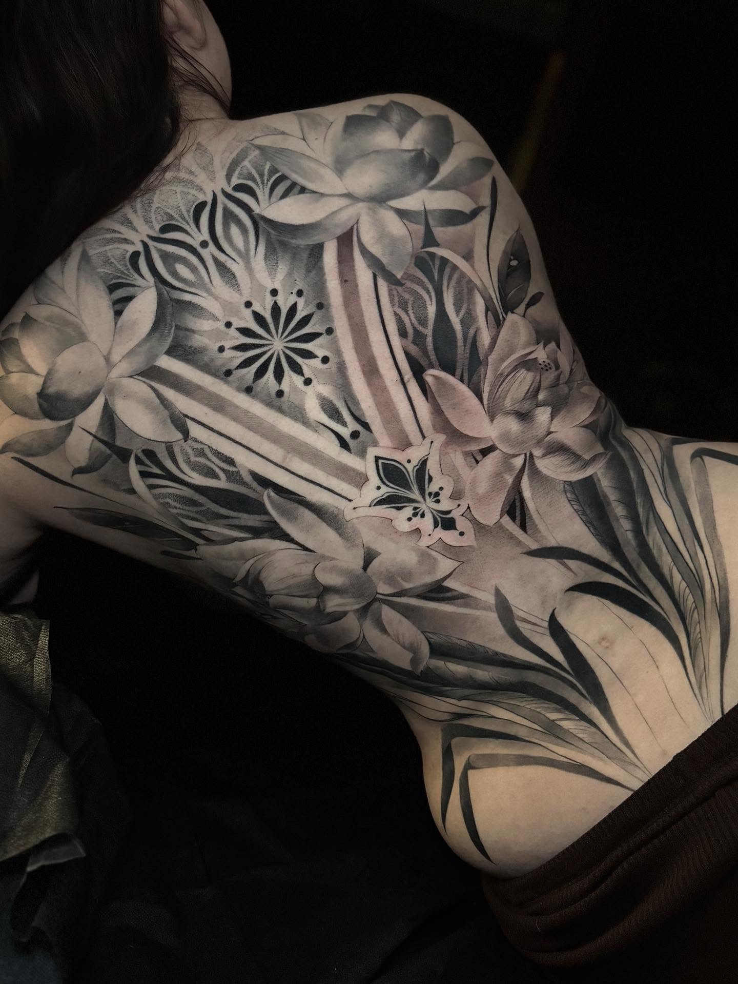 Tattoo by @senatattoos — black_and_grey, dotwork