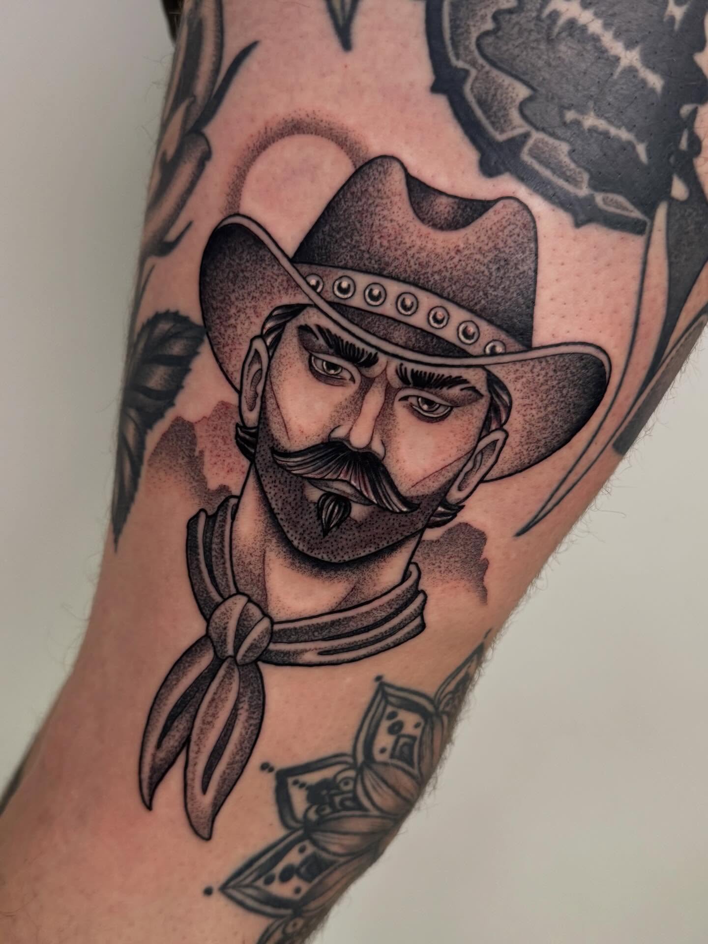 Tattoo by @tannerminocktattoos — american_traditional, black_and_grey