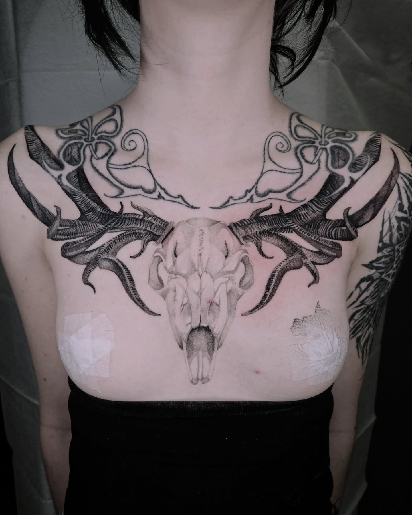 Tattoo by @fermented_ink — black_and_grey, realism