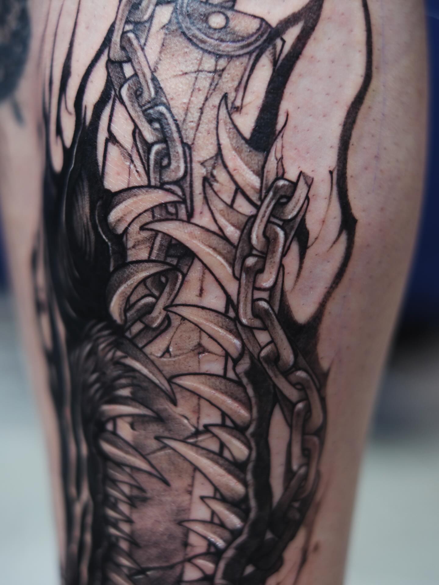 Tattoo by @billy.holistic — black_and_grey, geometric