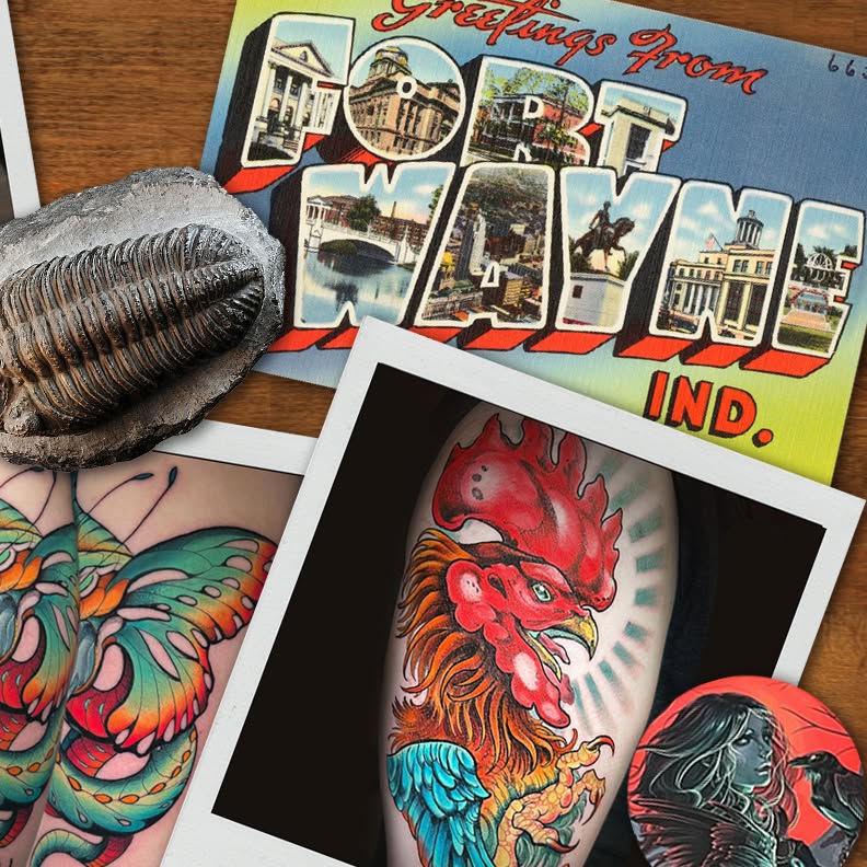 Rooster American traditional tattoo on the forearm by Kate Erso
