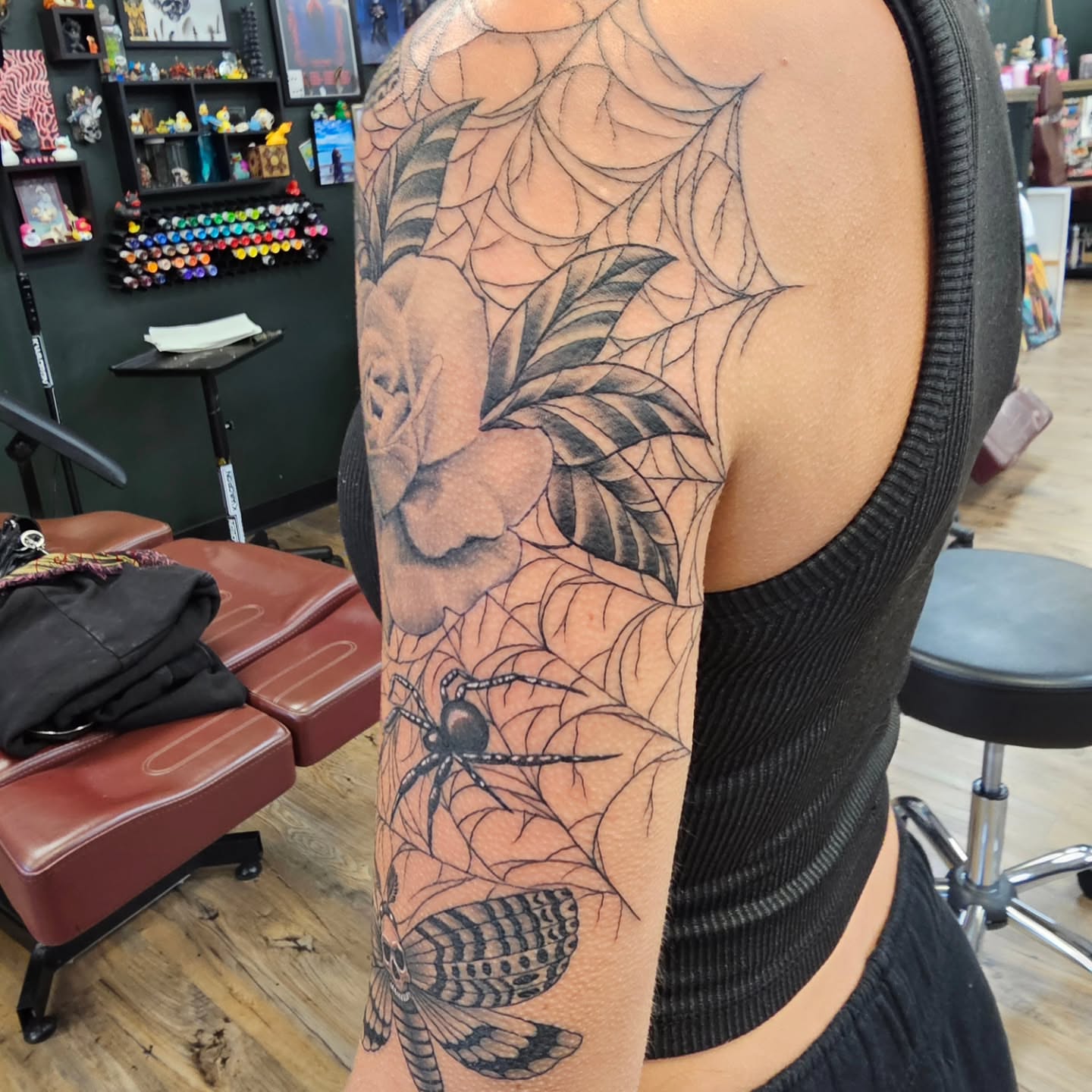 Tattoo by @indeedilly — black_and_grey, realism