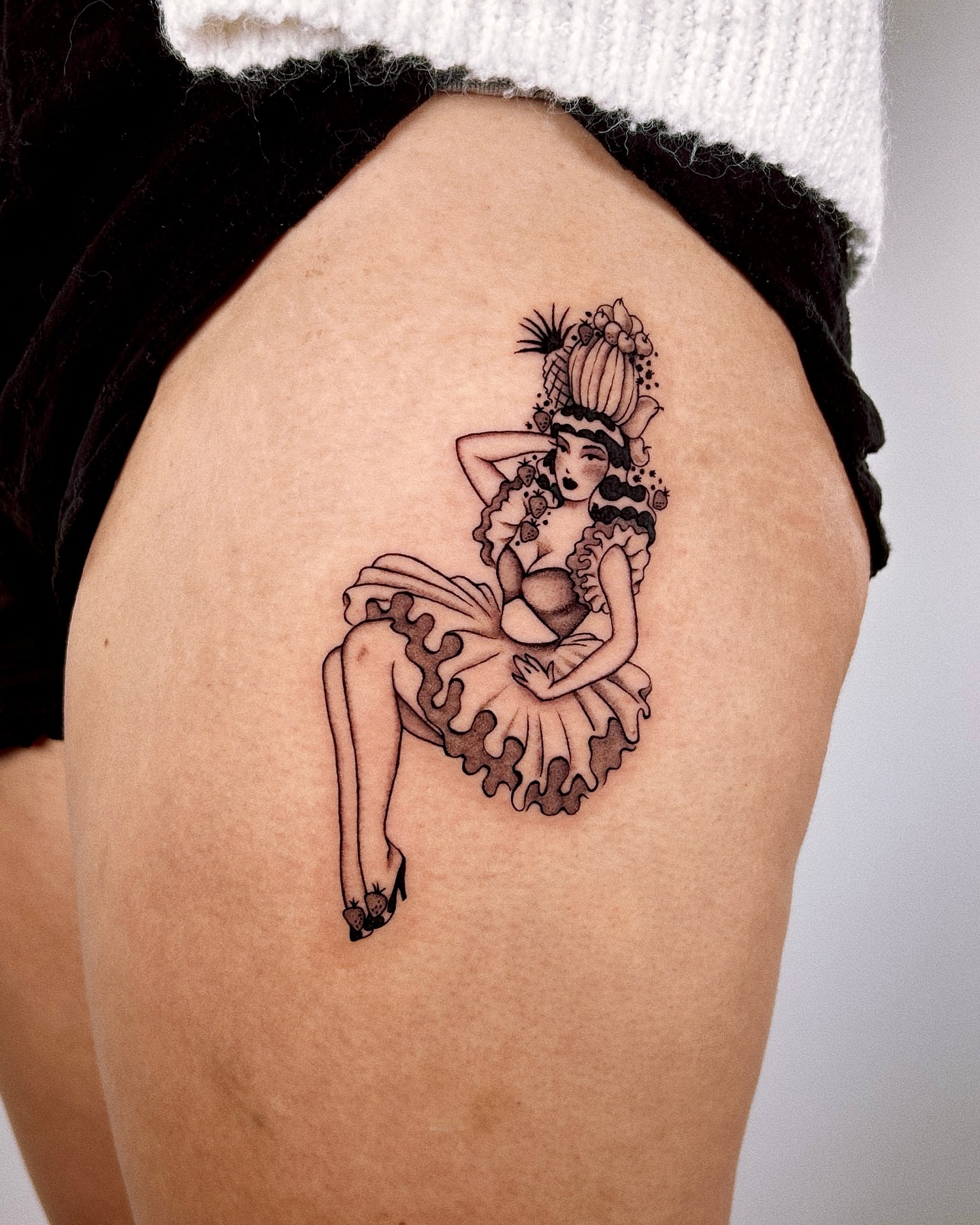 Tattoo by @ibuylemurs — black_and_grey