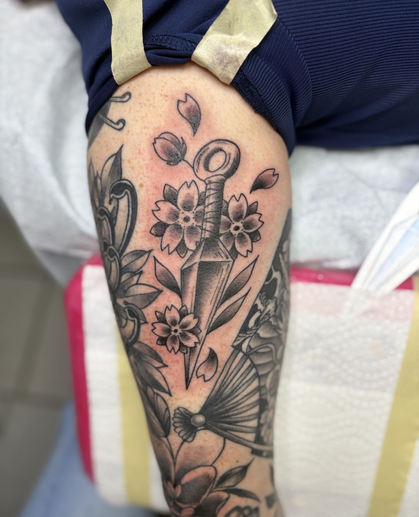 Tattoo by @aleenahkentattoo — american_traditional, black_and_grey
