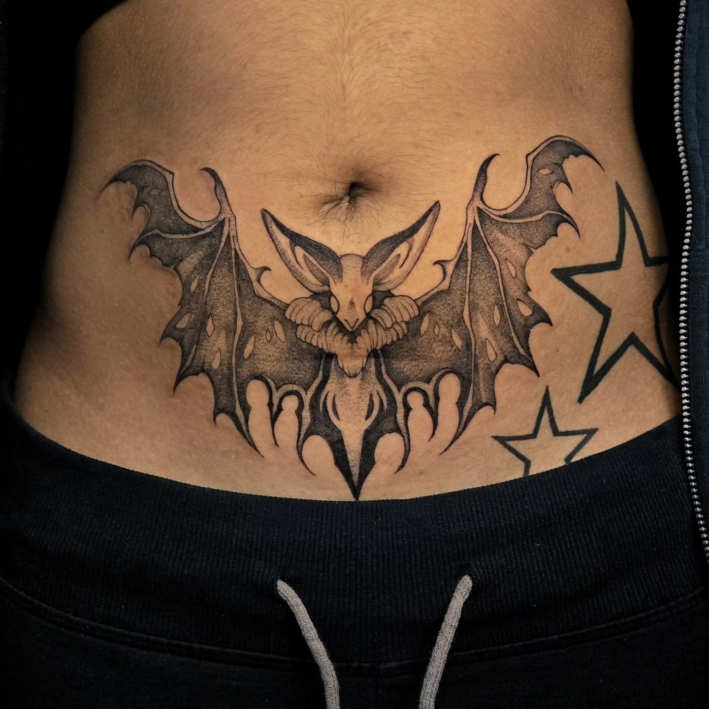 Tattoo by @glasswingtattoo — black_and_grey