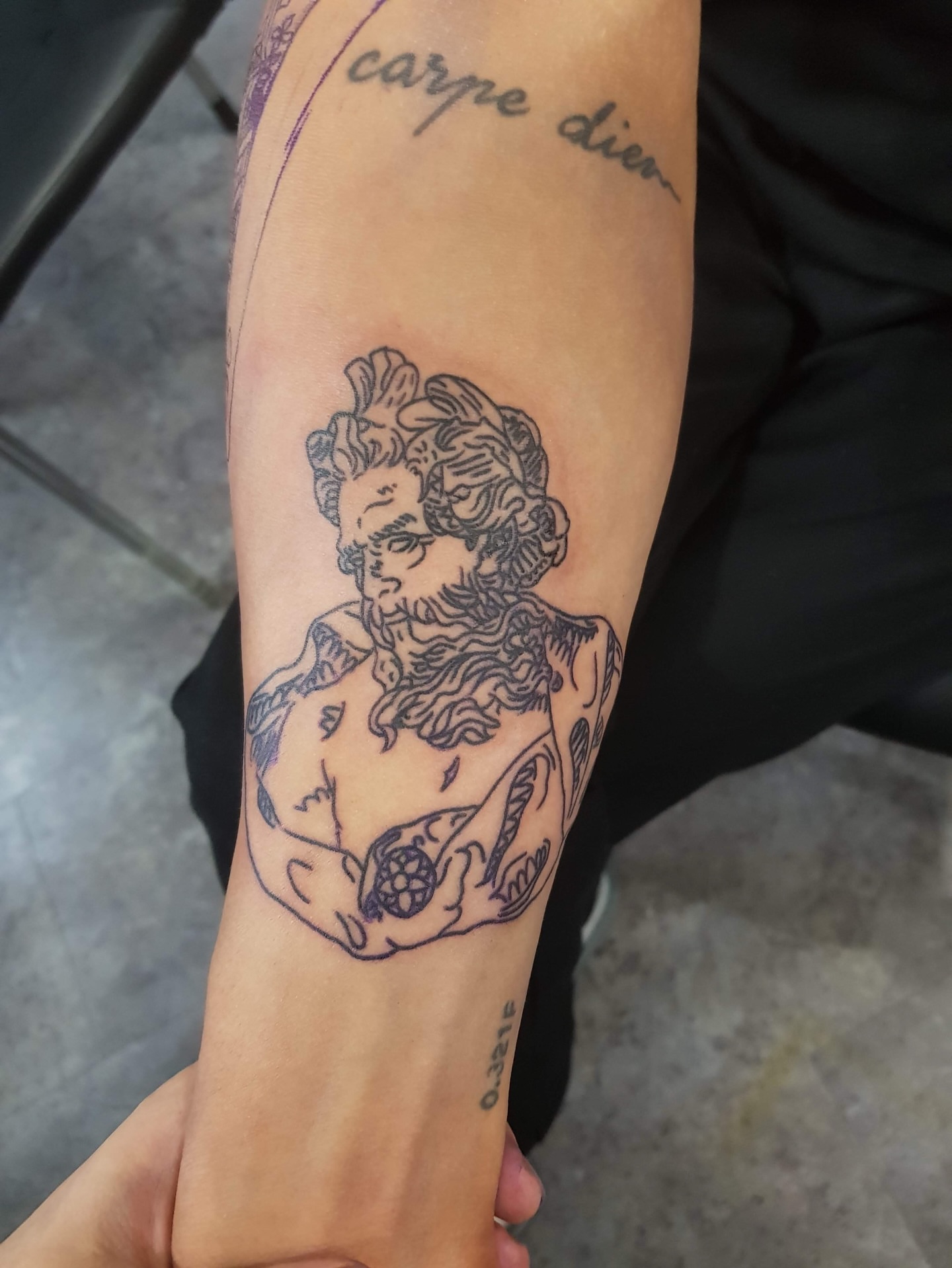 Tattoo by @goom_tattoo — black_and_grey