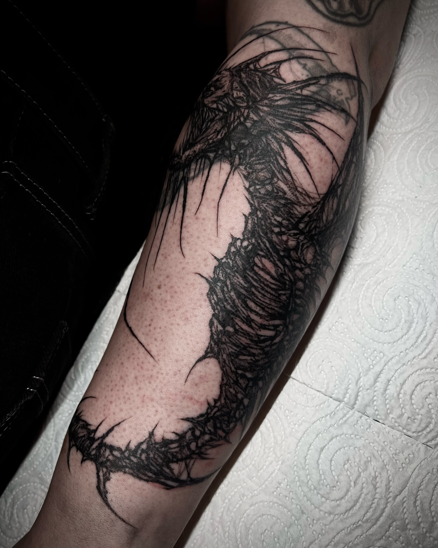 Tattoo by @axelj_ttt — black_and_grey, dark_realism