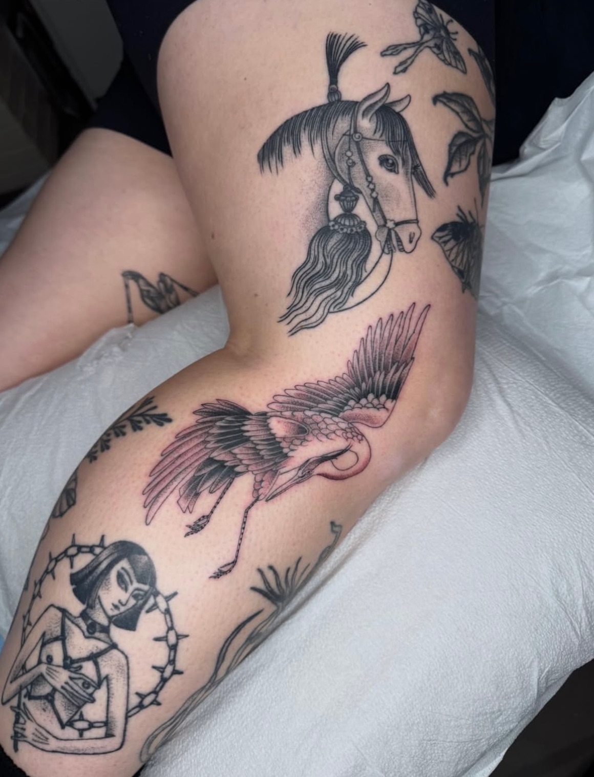 Tattoo by @mothmilk — american_traditional, black_and_grey