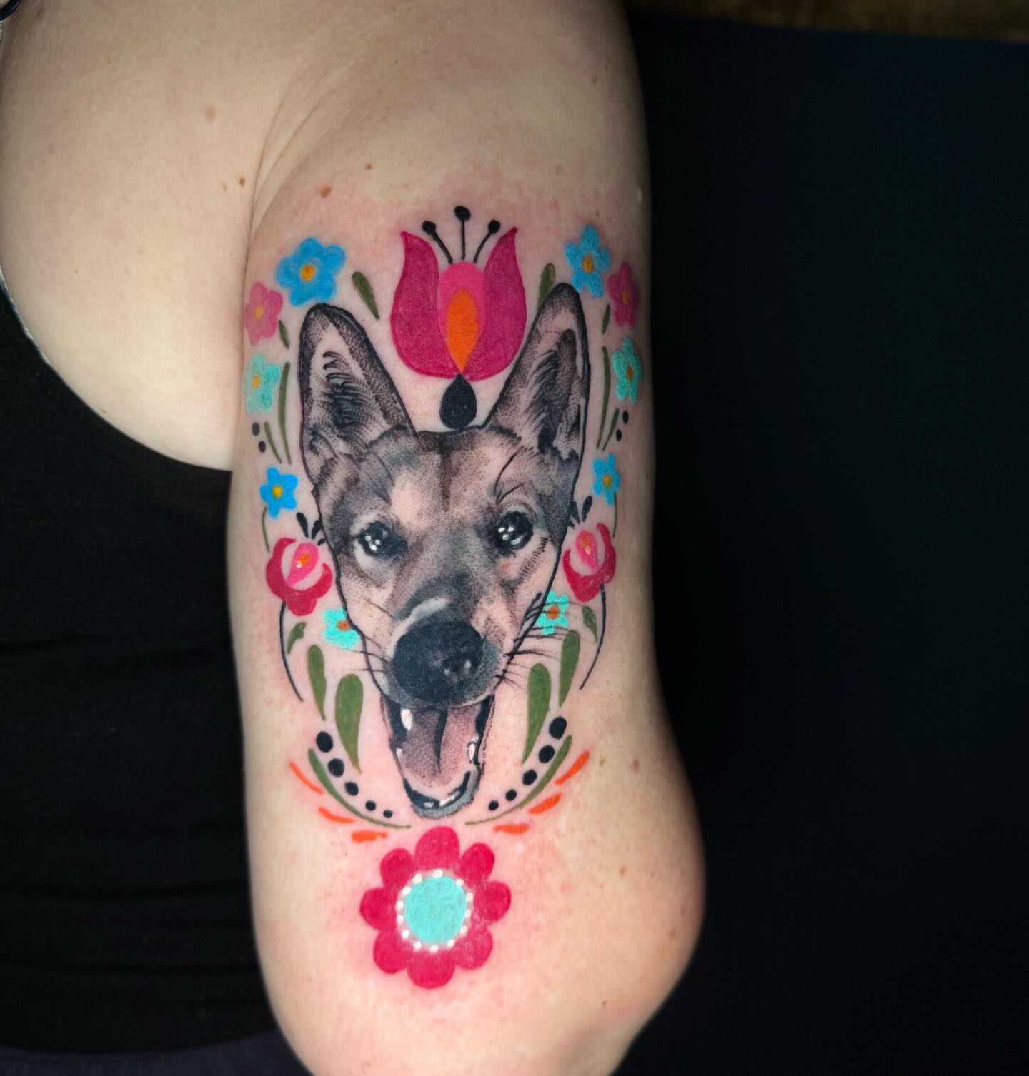 Tattoo by @breestallworthtattoo — realism, dotwork