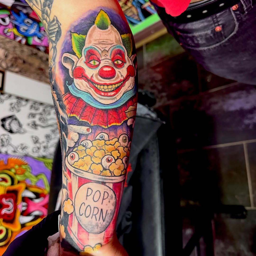Tattoo by @barbedwireinktattoos — new_school, dark_realism
