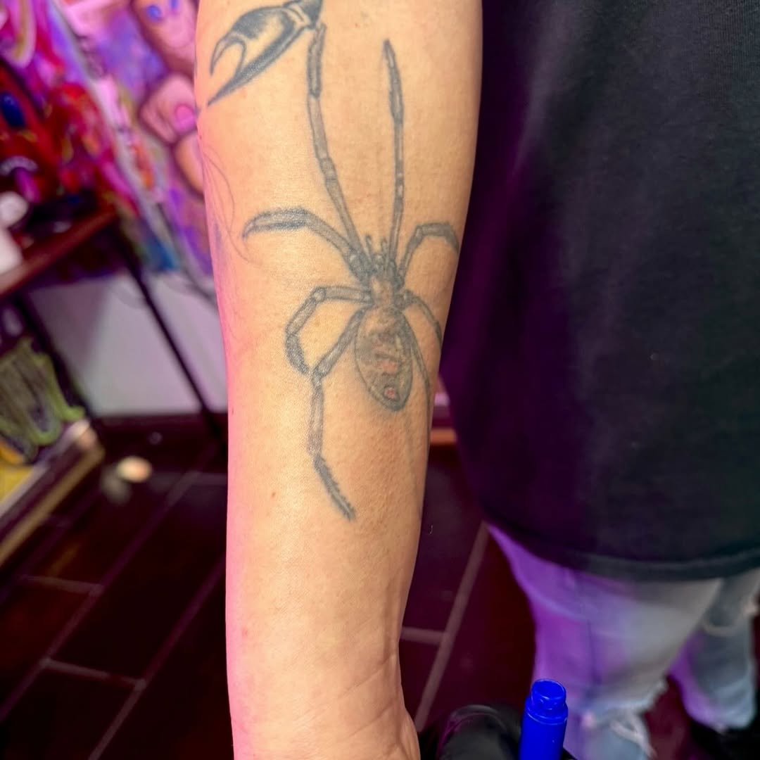 Tattoo by @barbedwireinktattoos — black_and_grey, realism
