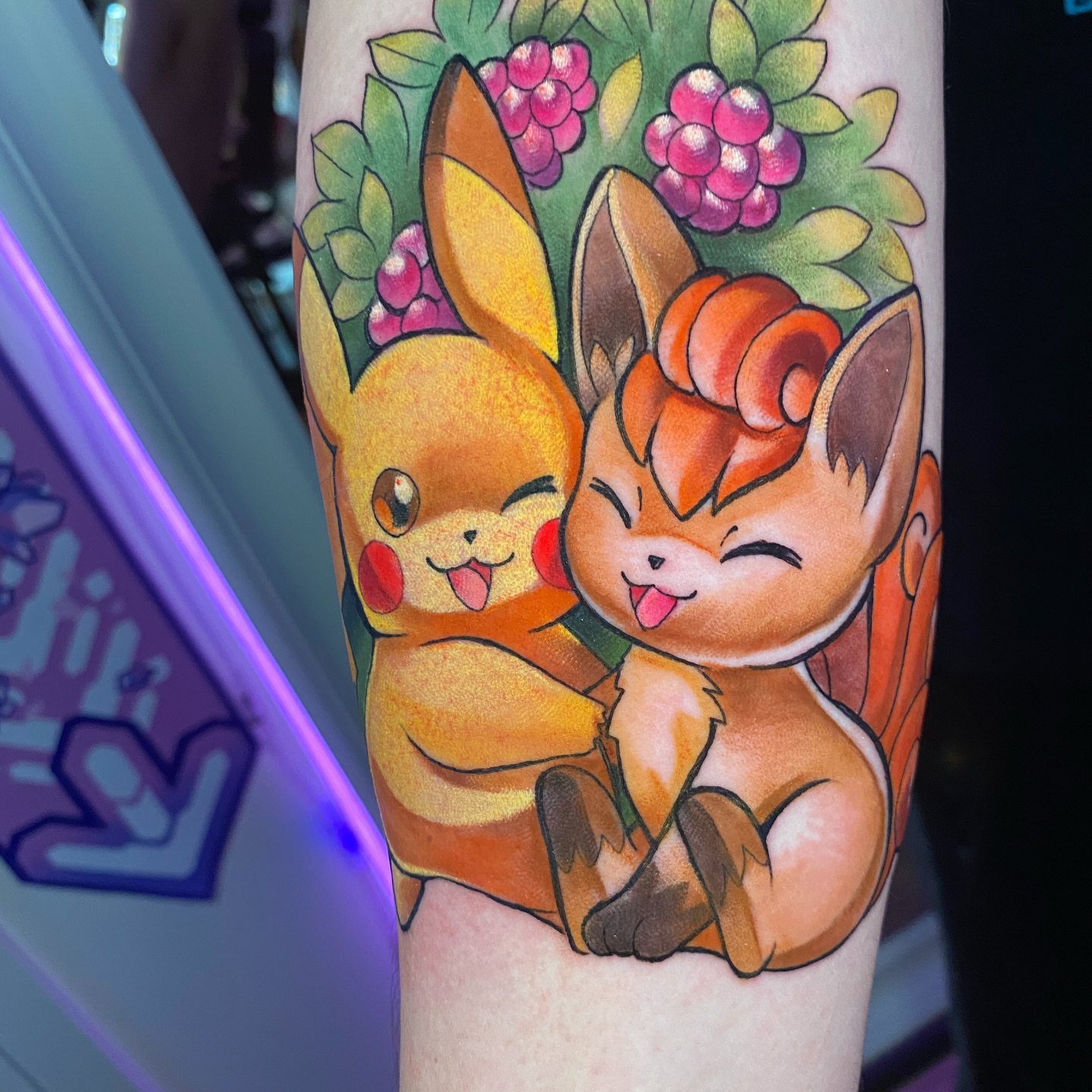 Tattoo by @amyporterart — dotwork, anime