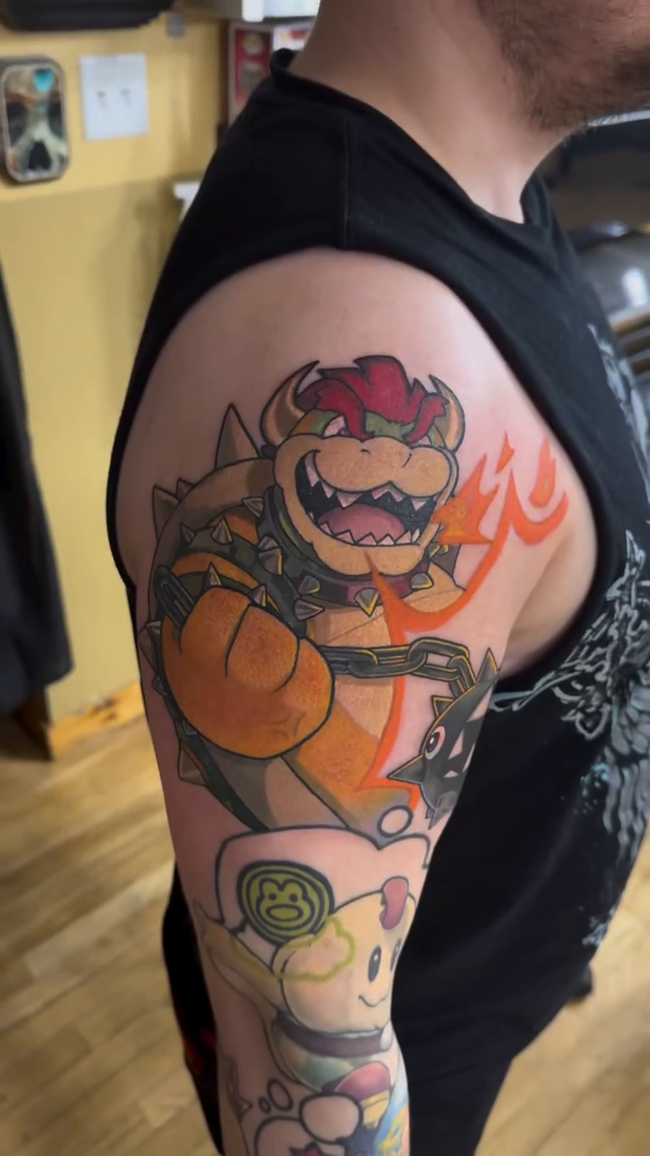 Tattoo by @powsonero — anime, new_school