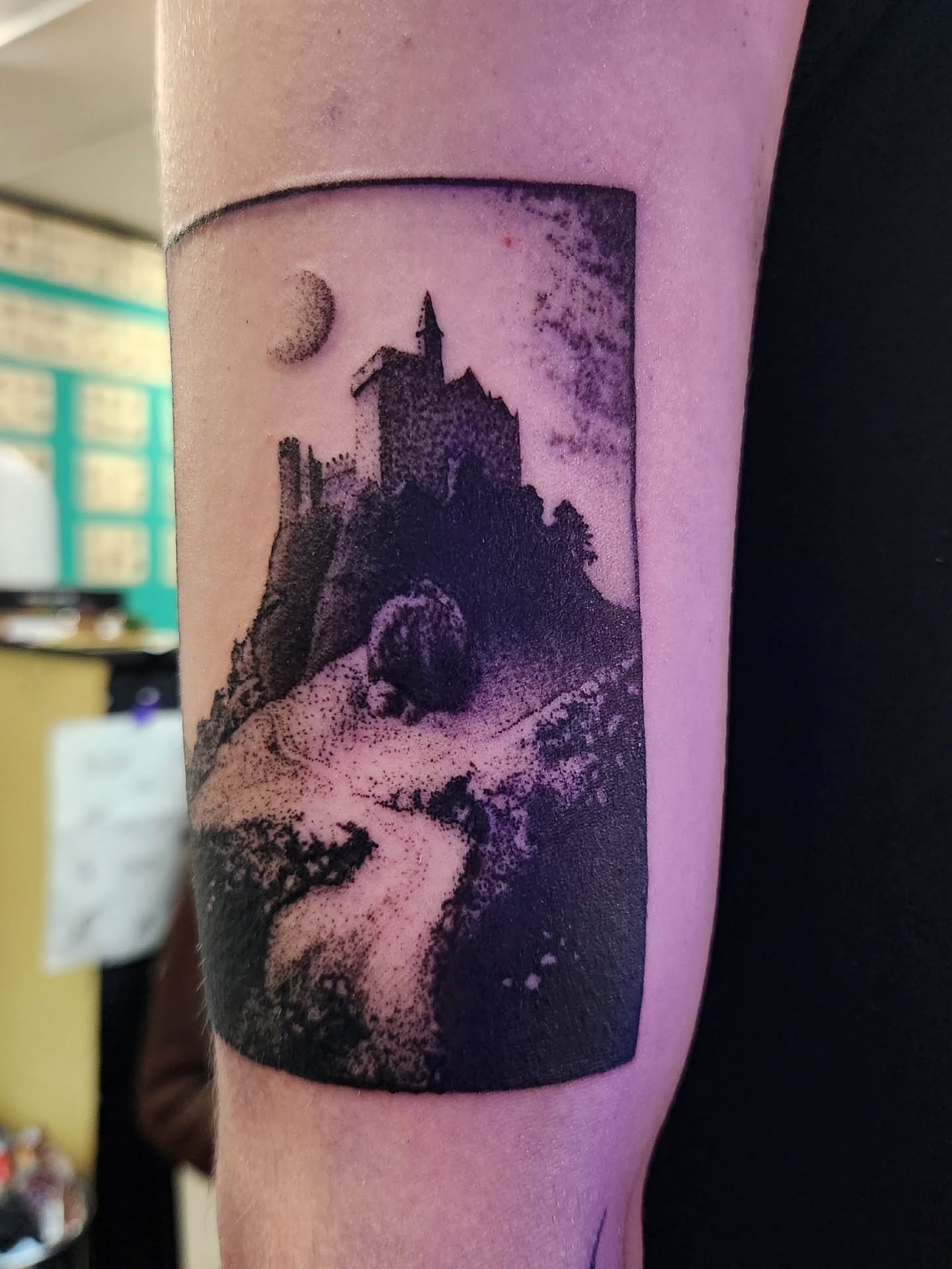 Tattoo by @stone_man720 — dotwork