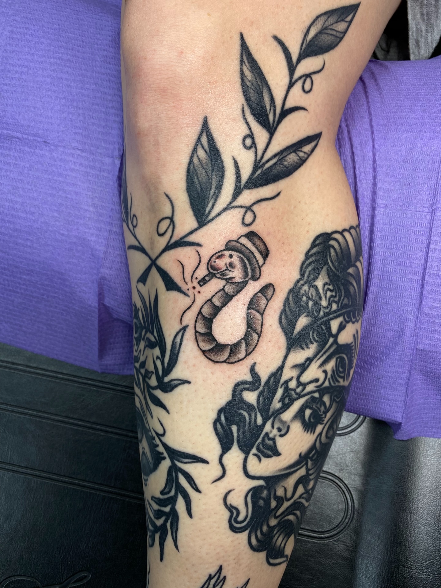 Tattoo by @camenglandtattoos — black_and_grey, neo_traditional