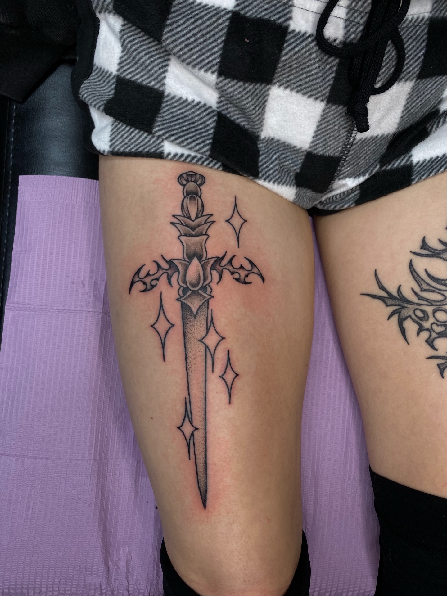 Tattoo by @camenglandtattoos — black_and_grey