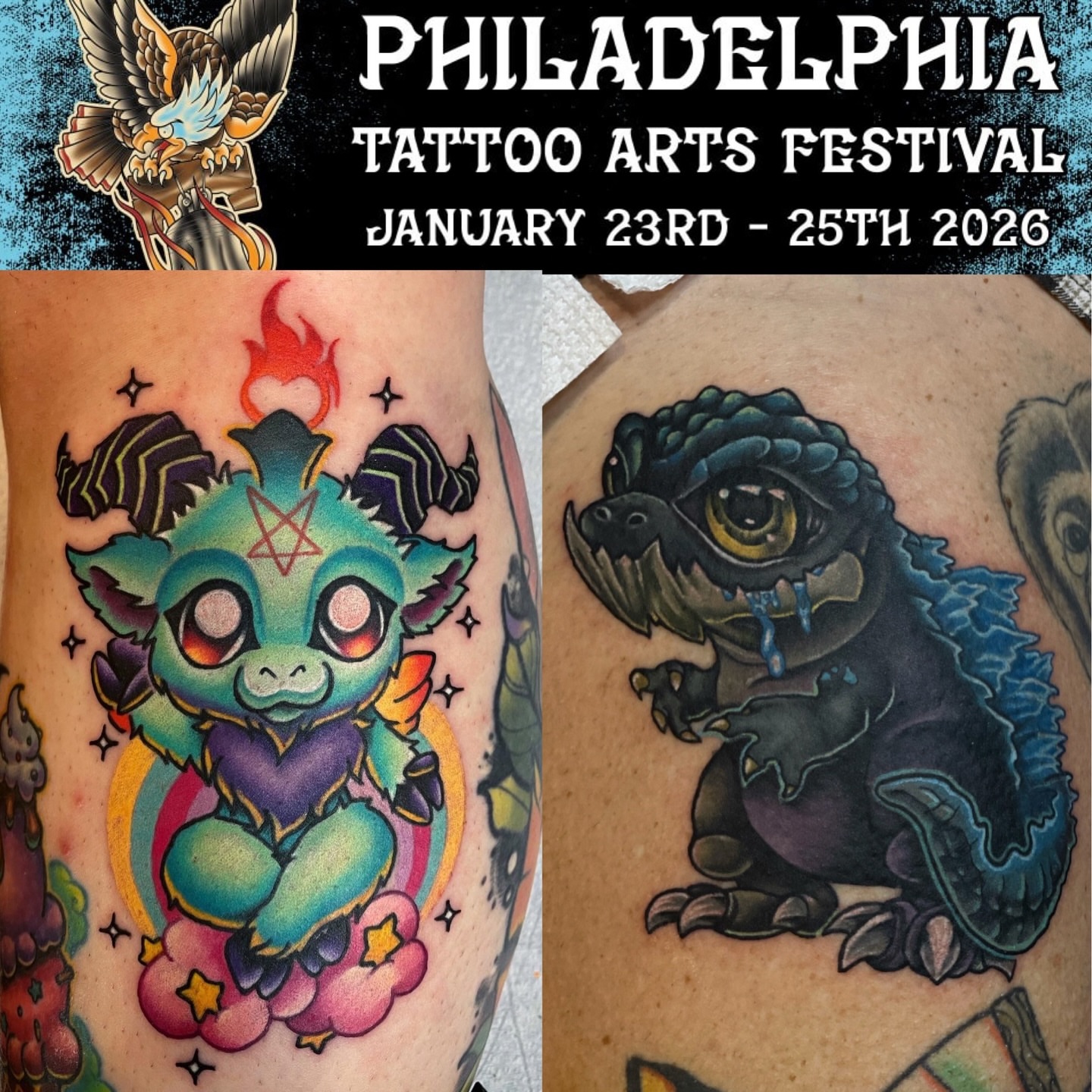 Fantasy creature dotwork tattoo on the upper arm by Alexandra Fische