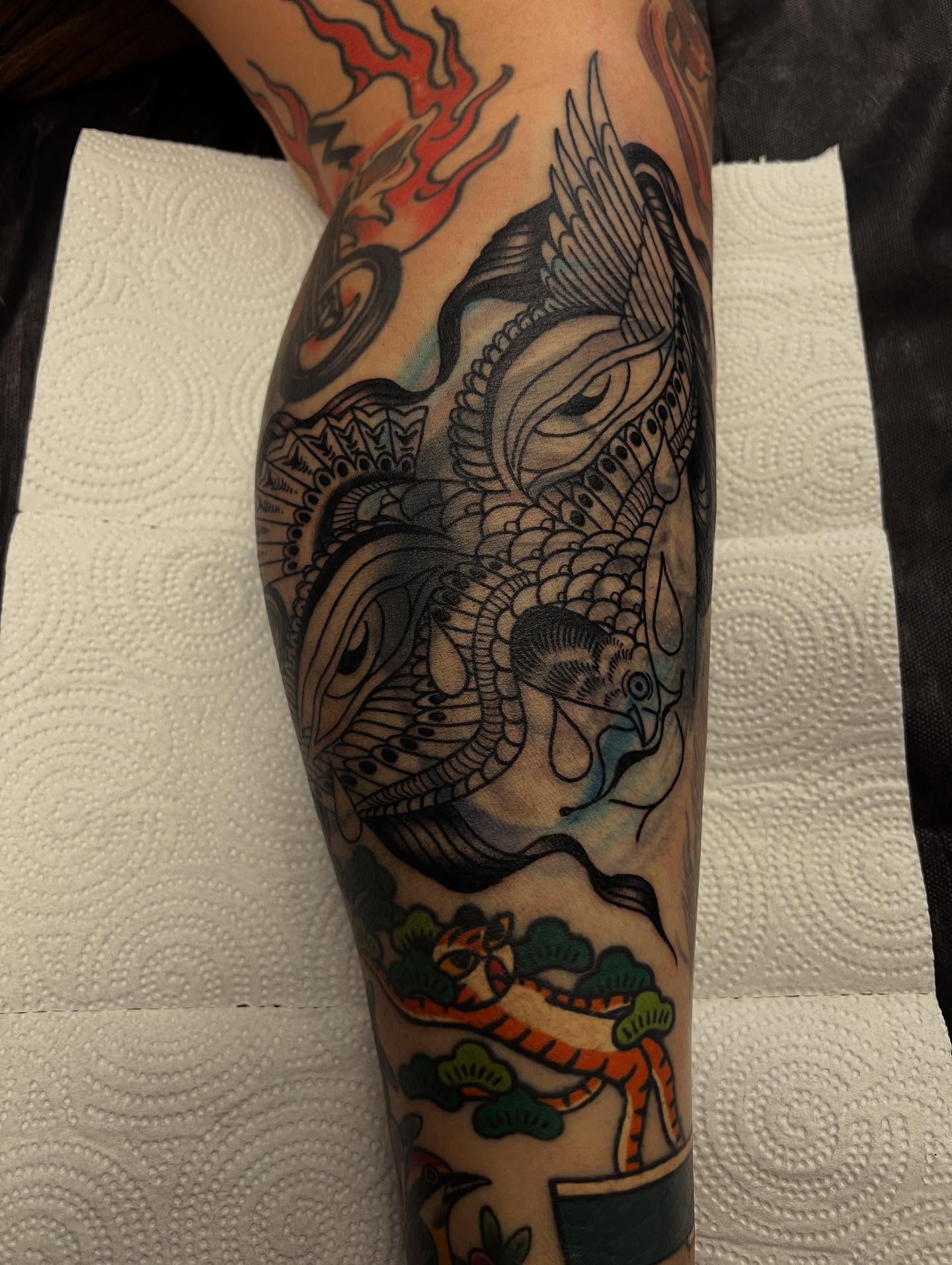 Tattoo by @klaaane — american_traditional, japanese_irezumi