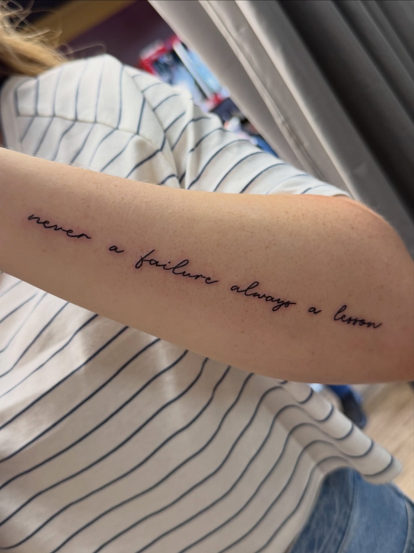 Tattoo by @itscalebbattles — lettering_script