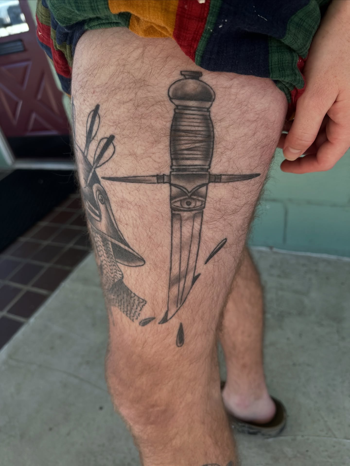 Tattoo by @derricknail — black_and_grey
