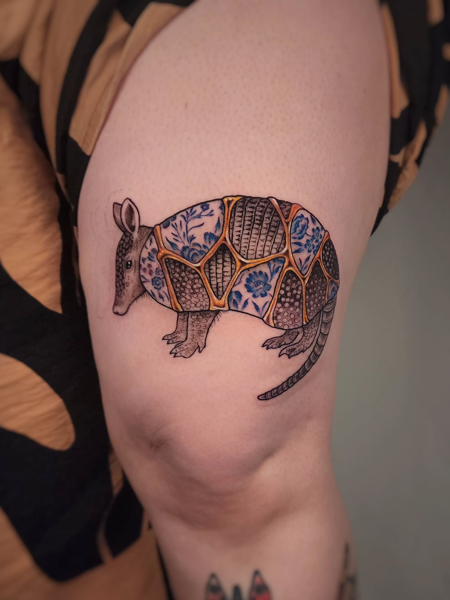 Tattoo by @whitneycaskeytattoos — dotwork, geometric