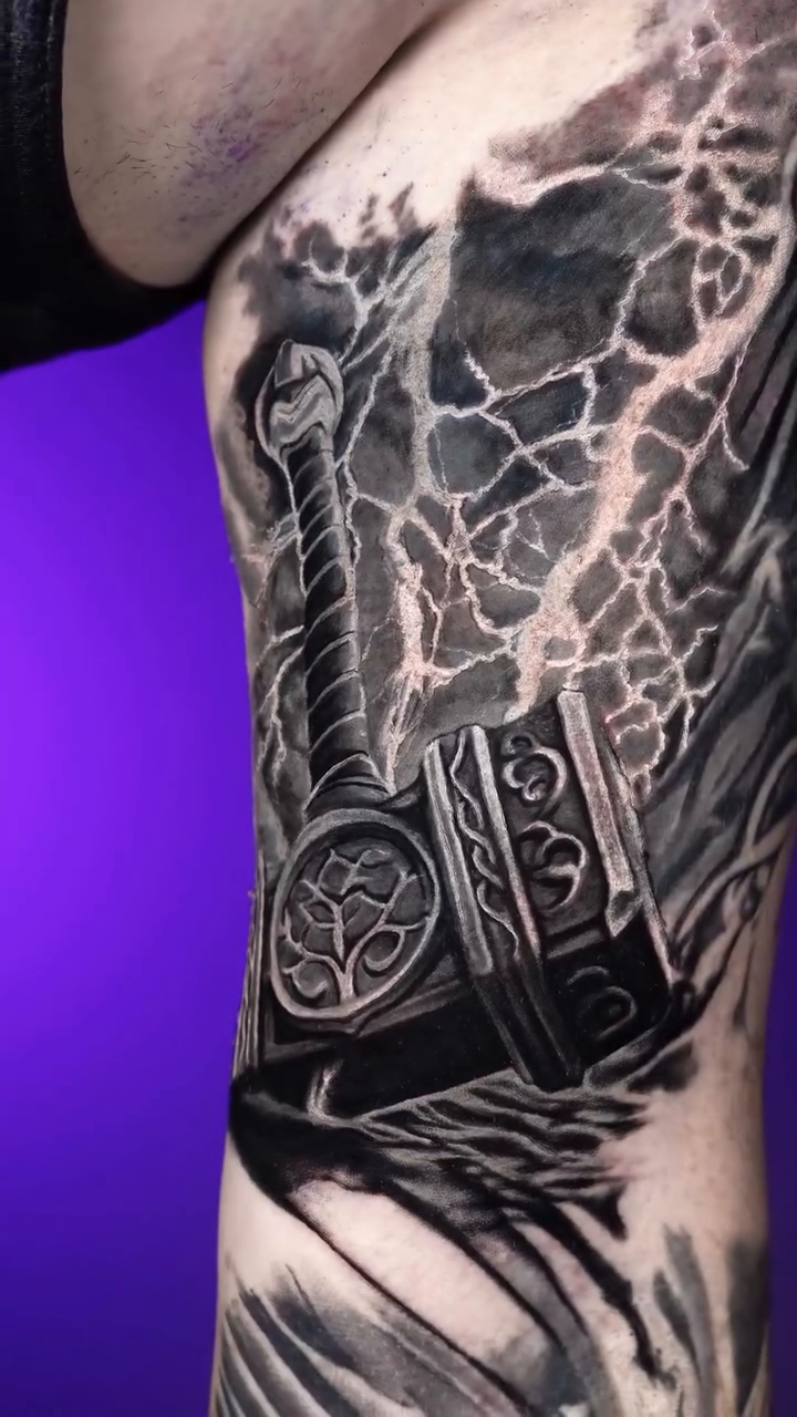 Tattoo by @yeinstattoos — realism, black_and_grey