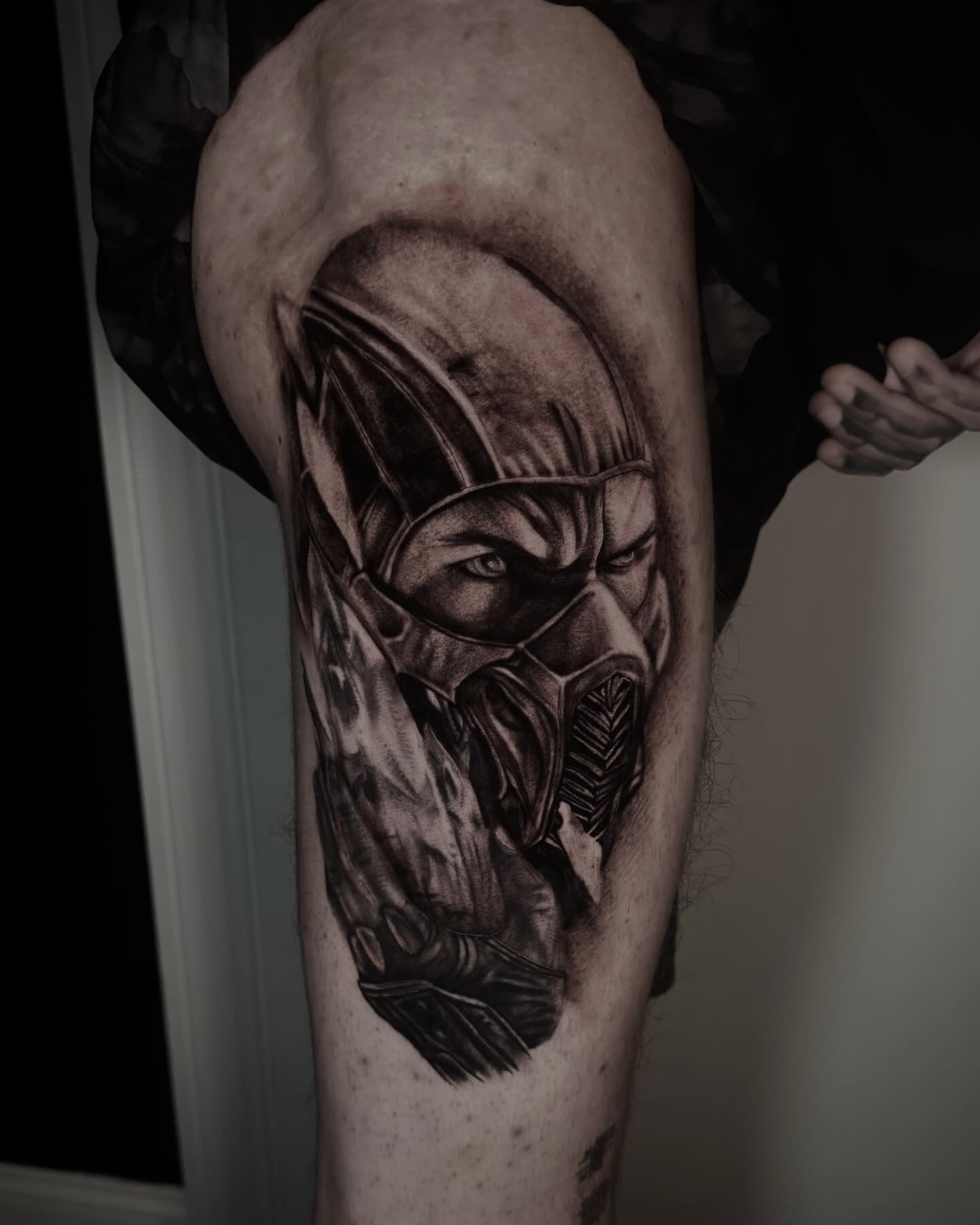 Tattoo by @deadeyetattoos — black_and_grey, realism