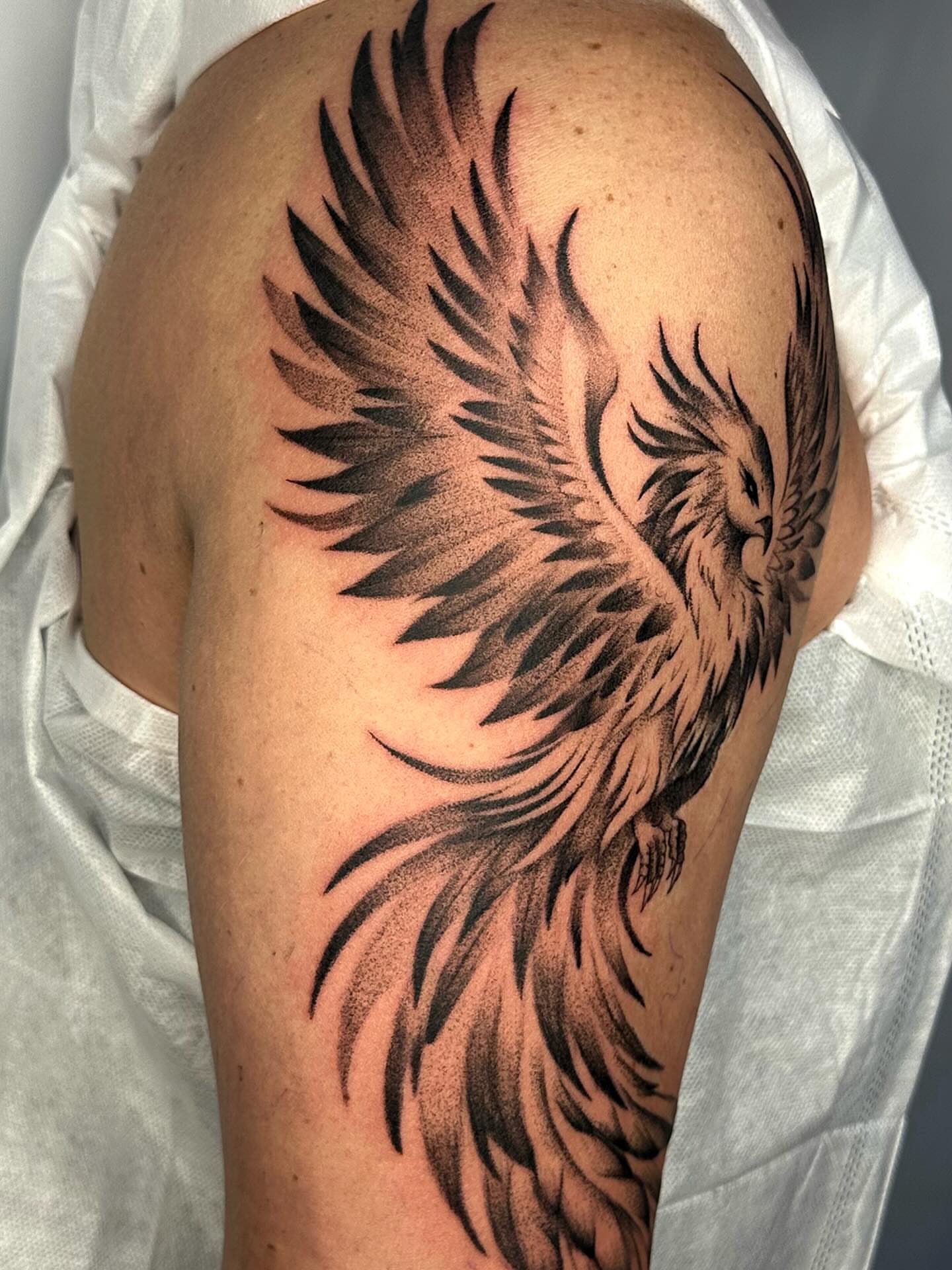 Tattoo by @margsmagic — dotwork, black_and_grey