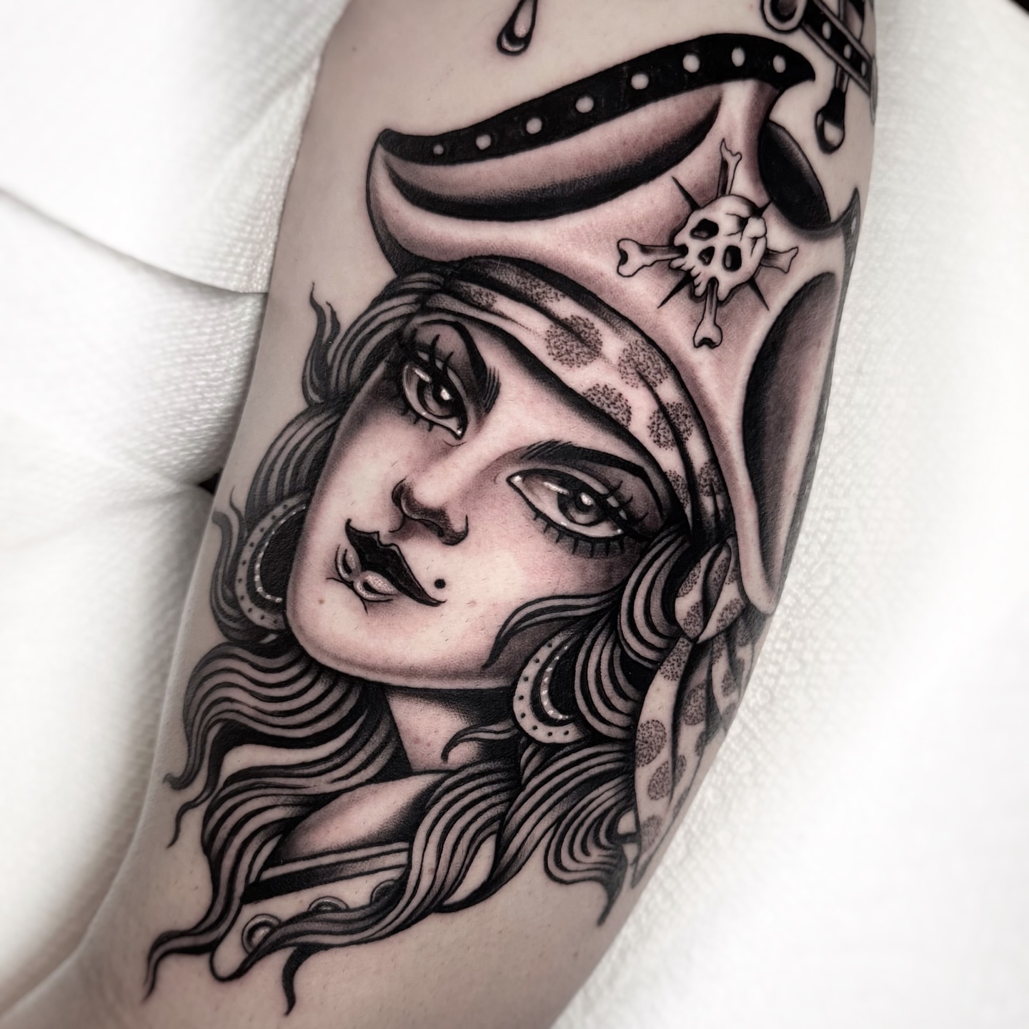 Tattoo by @ninjakixxtattoo — black_and_grey, realism