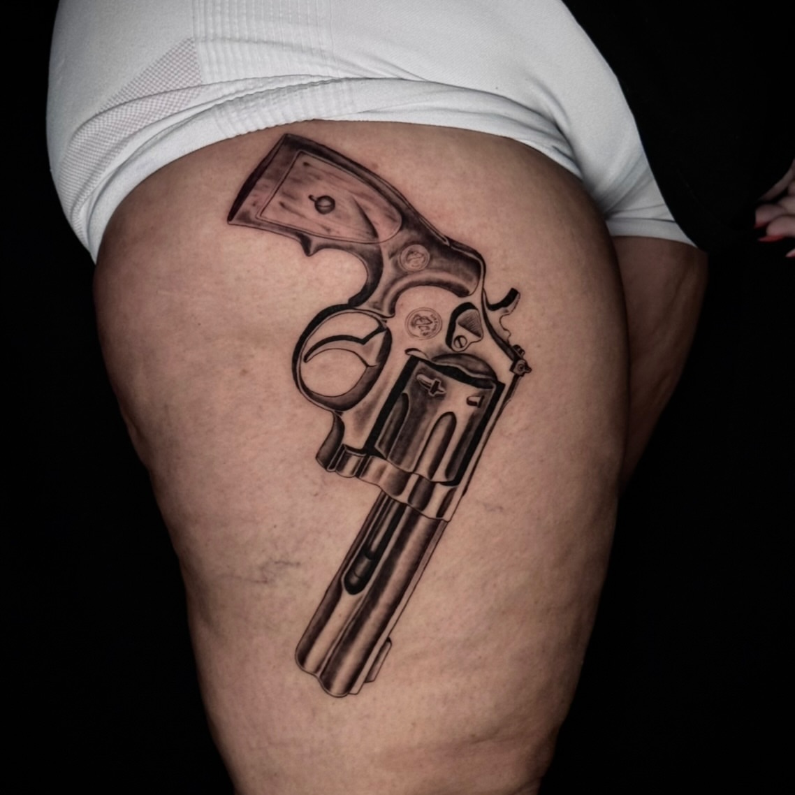 Tattoo by @corycabletattoos — black_and_grey