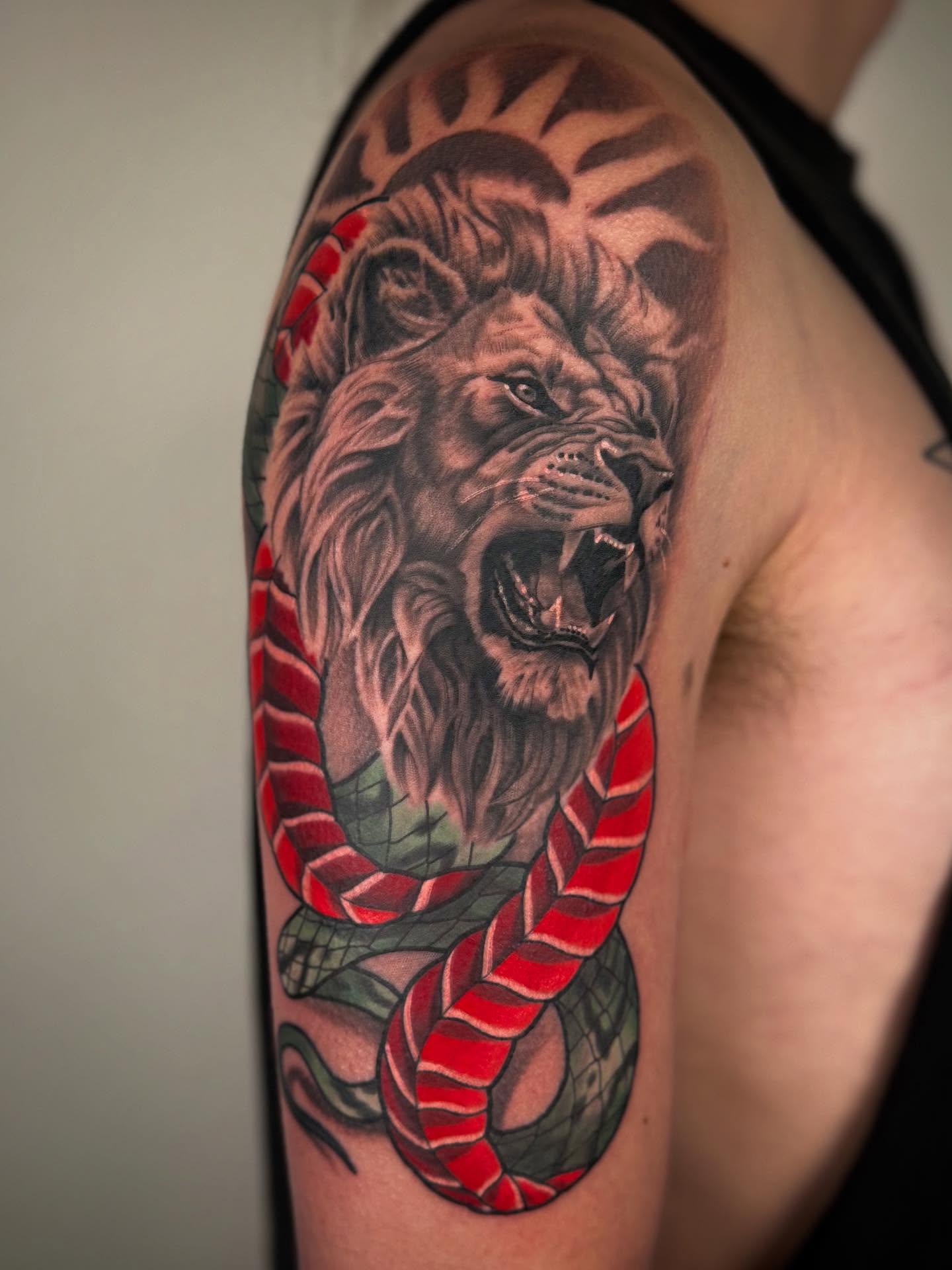 Tattoo by @babcocktattoo — realism, black_and_grey