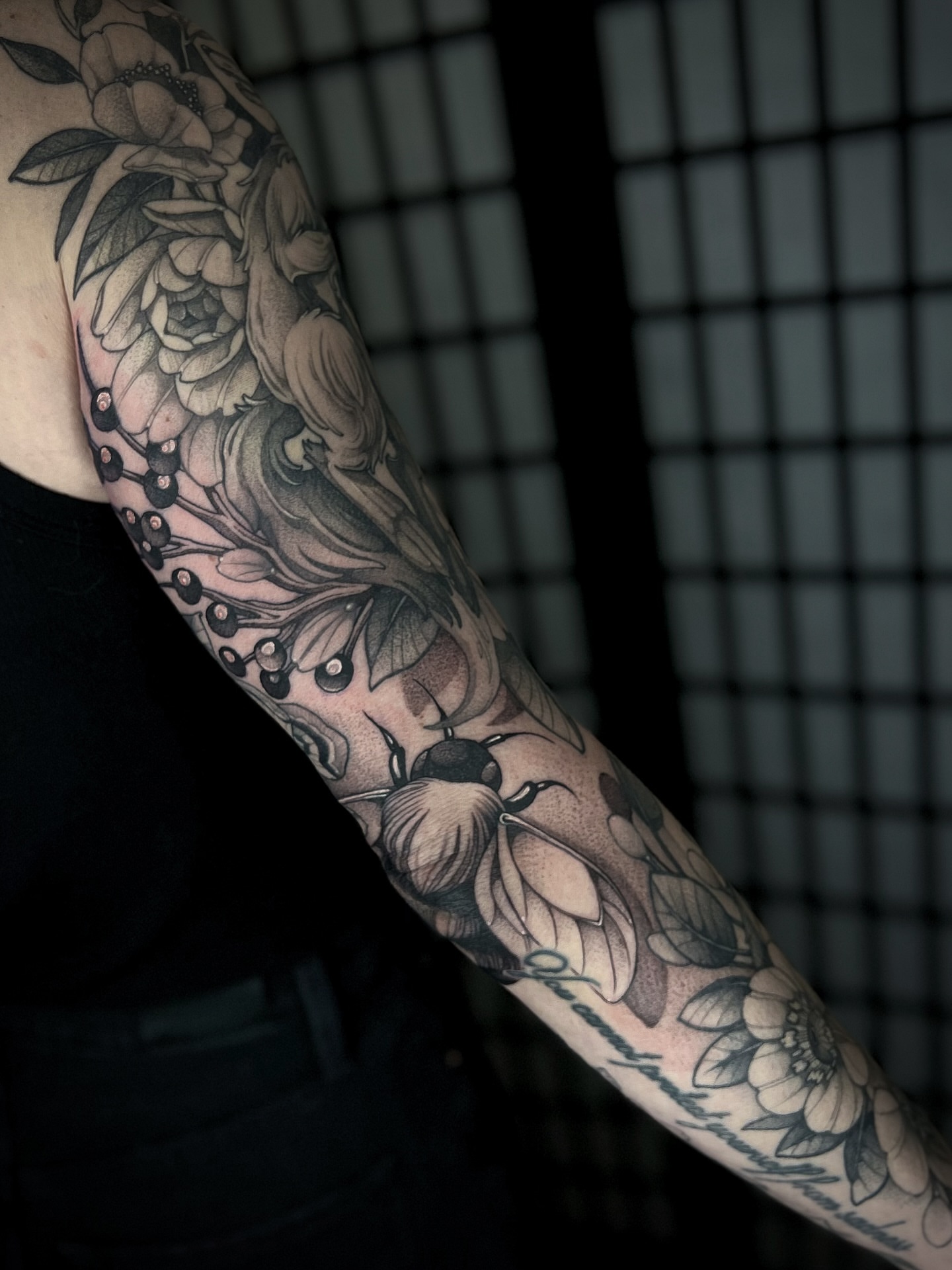 Tattoo by @kayseeshuster — black_and_grey, realism