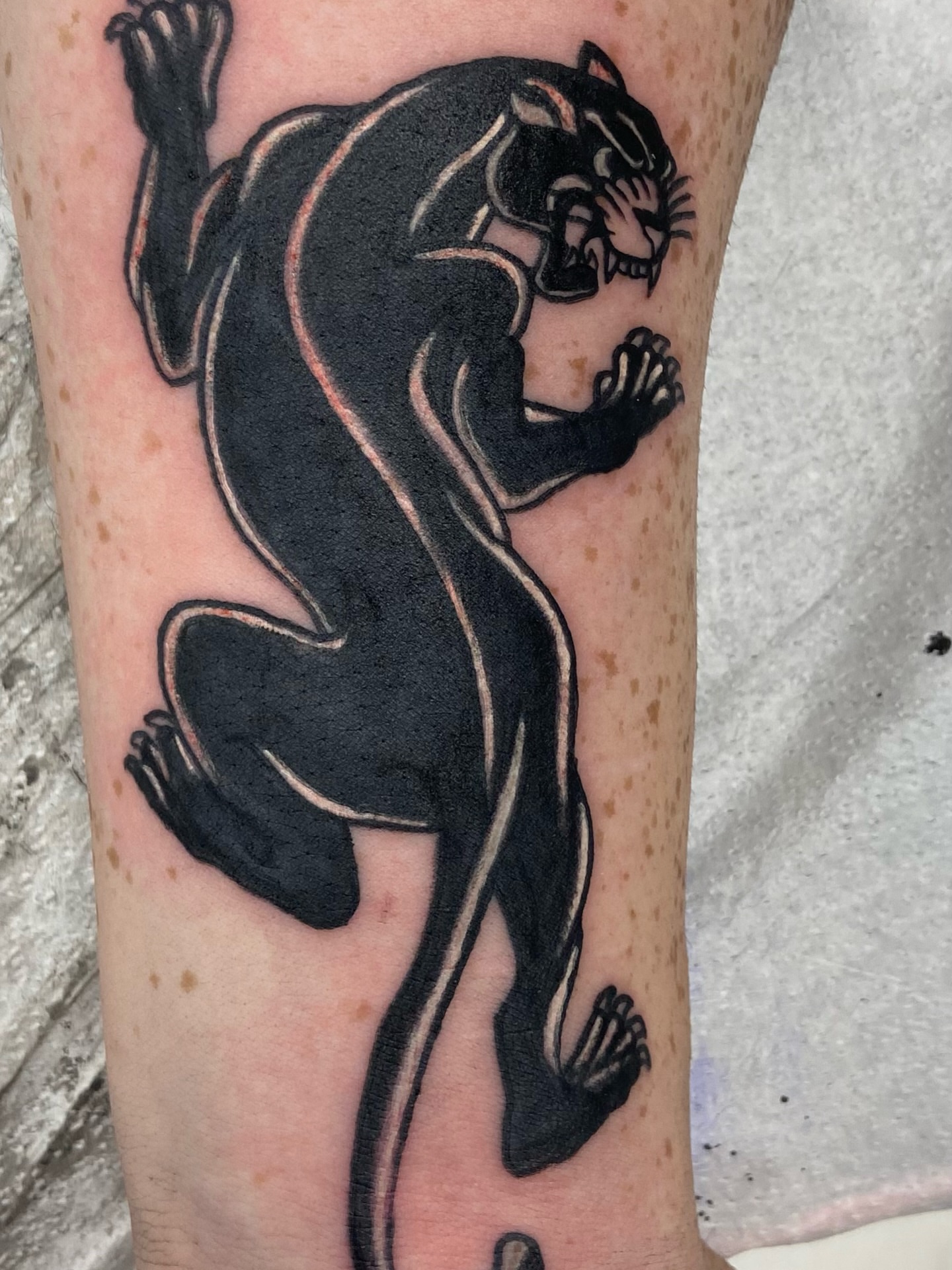 Tattoo by @crabbystabztattoos — black_and_grey