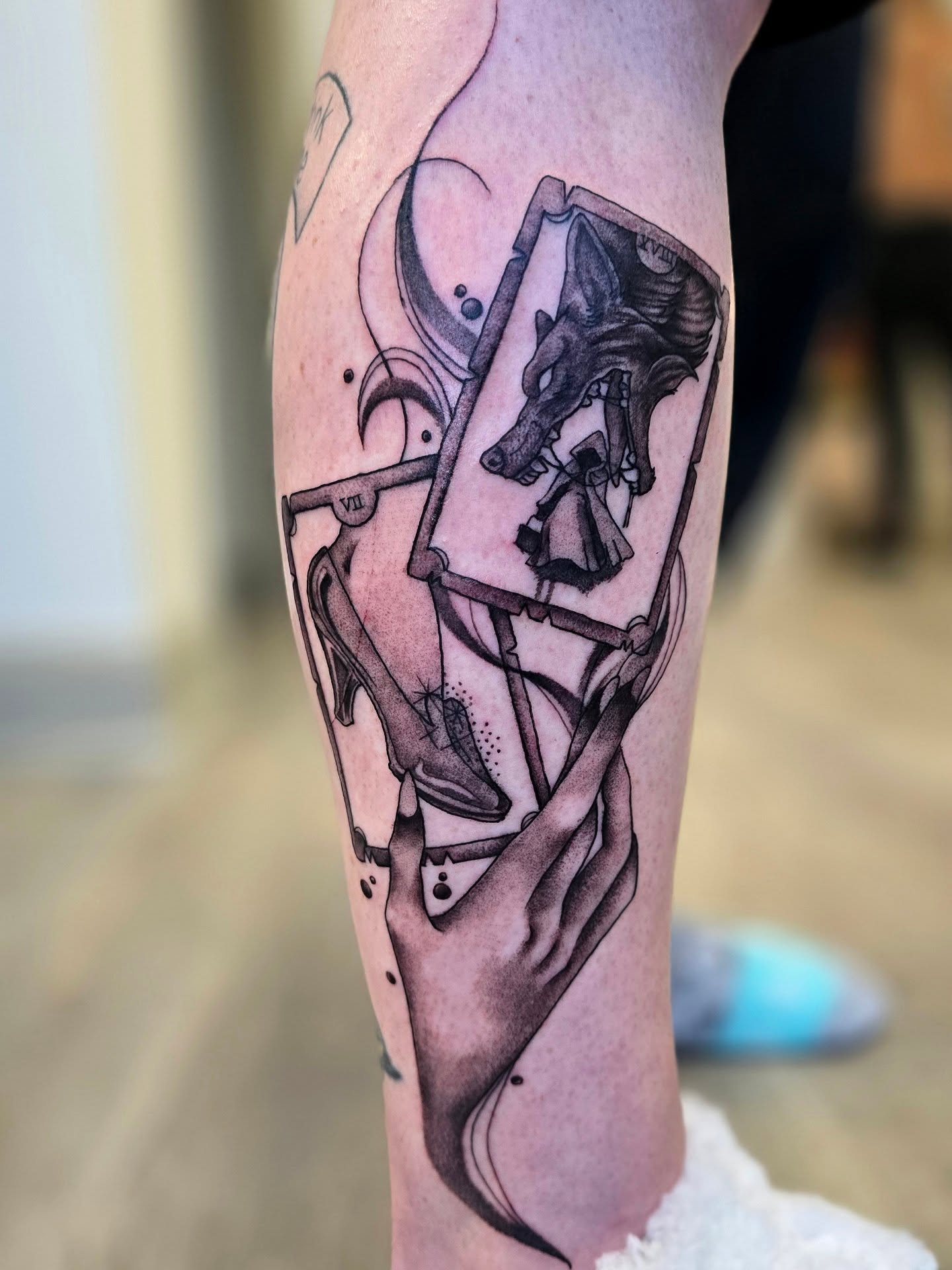 Tattoo by @emilylouisetattoos β black_and_grey, geometric