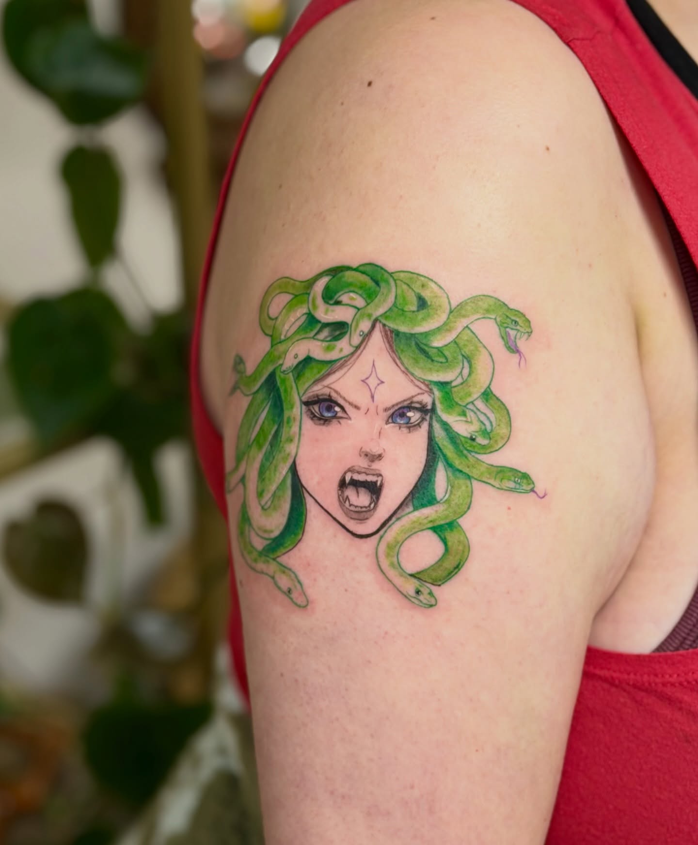 Tattoo by @midnight.aries.art — anime
