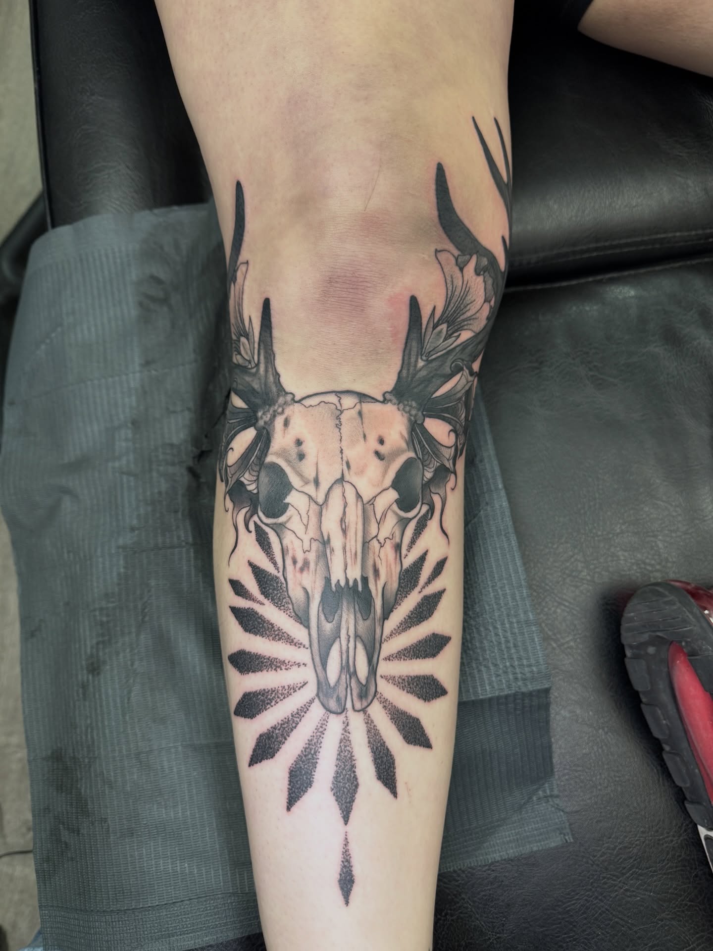 Tattoo by @murbees.designs — dotwork, realism