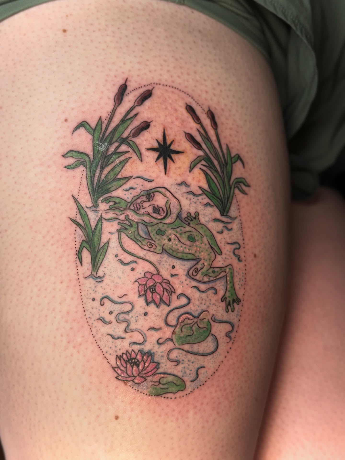Tattoo by @katelumos — dotwork, realism
