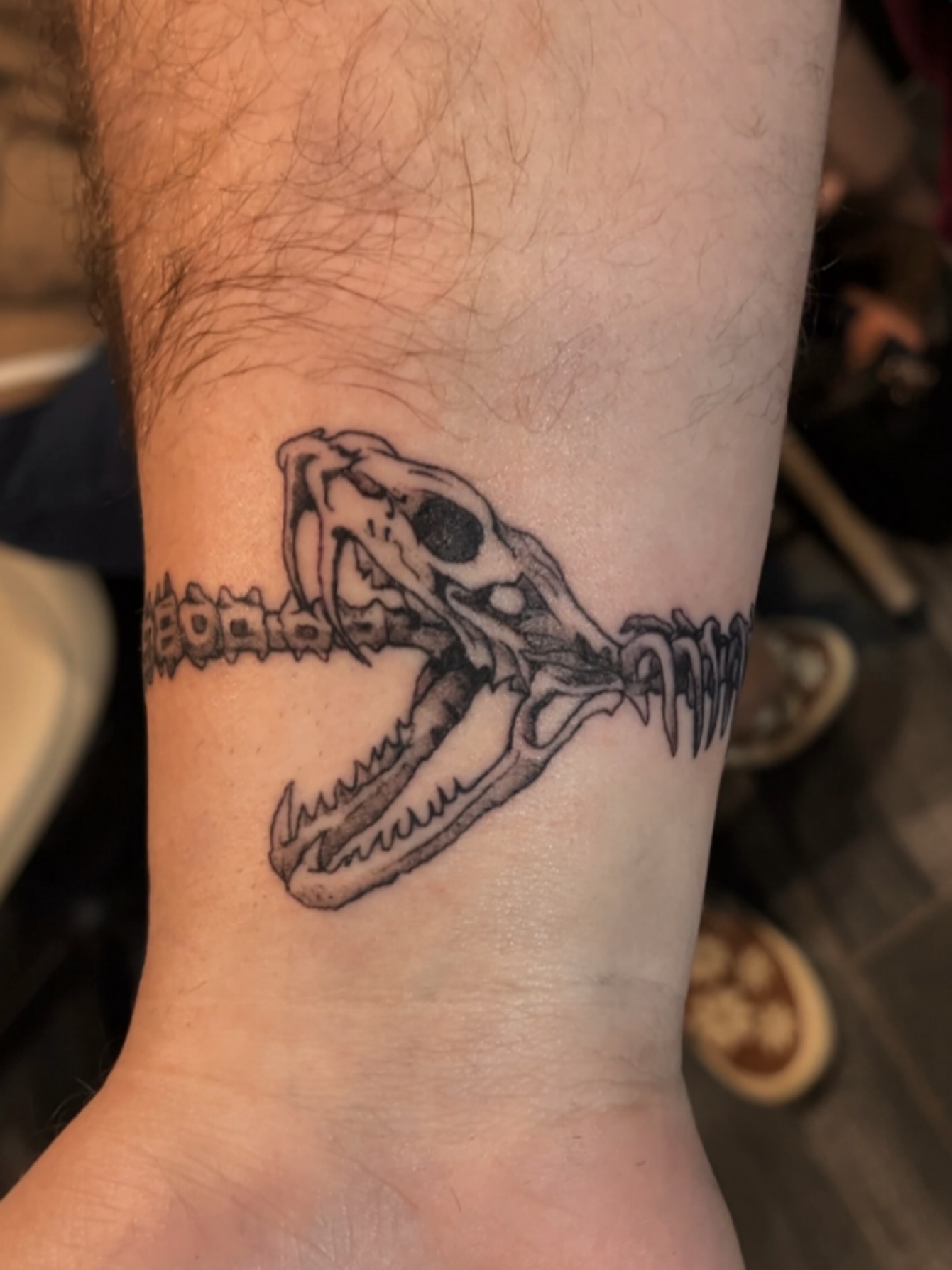 Snake skull black and grey tattoo on the forearm by β¨ ππ π₯π ππππ₯π β¨Tattoo Studio