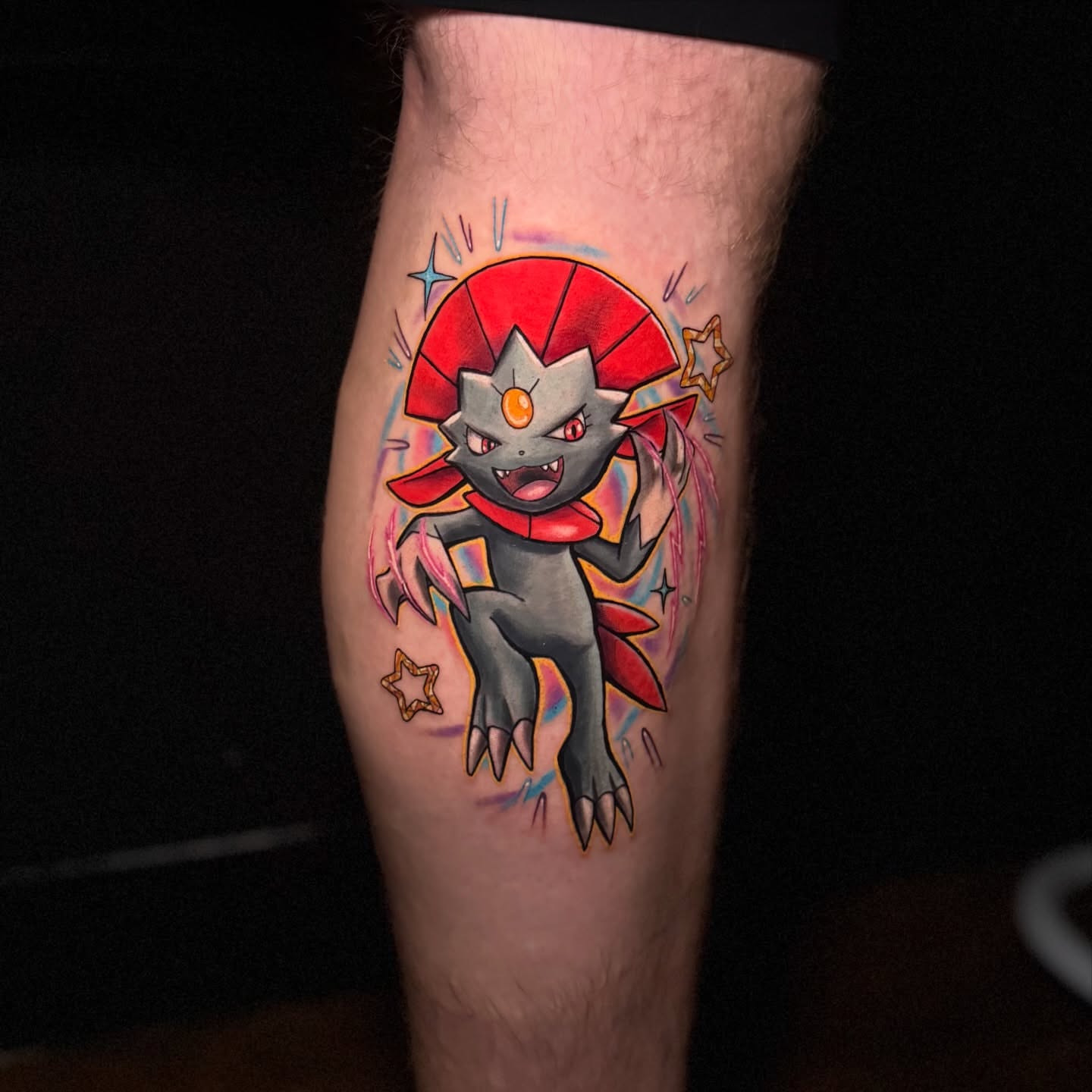 Mewtwo new school tattoo on the forearm by Cheyenne Ciera Goulish, Warren, Ohio